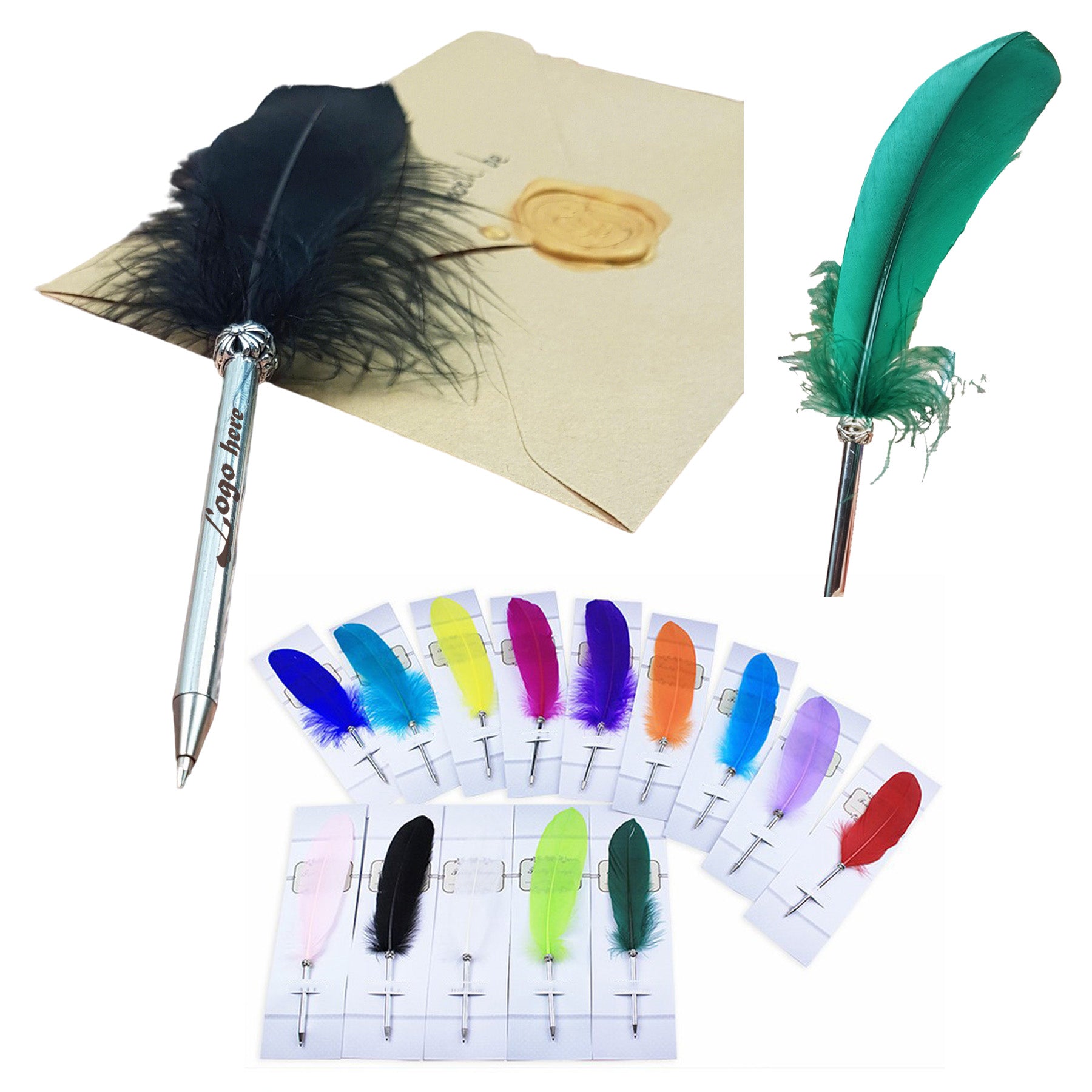 Creative Quill Pen Ballpoint Feather Christmas Gift