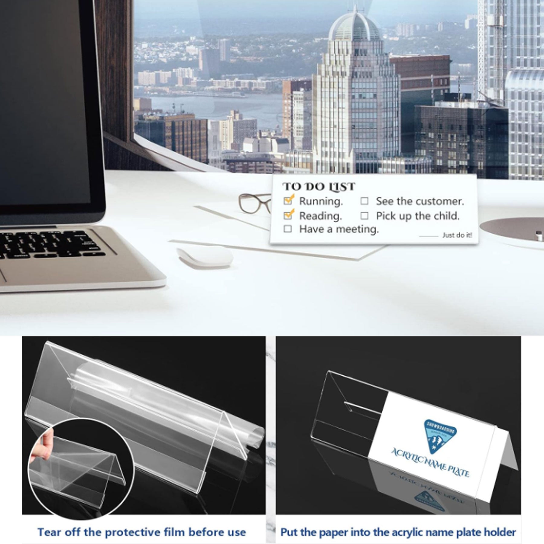 Clear Acrylic Nameplate