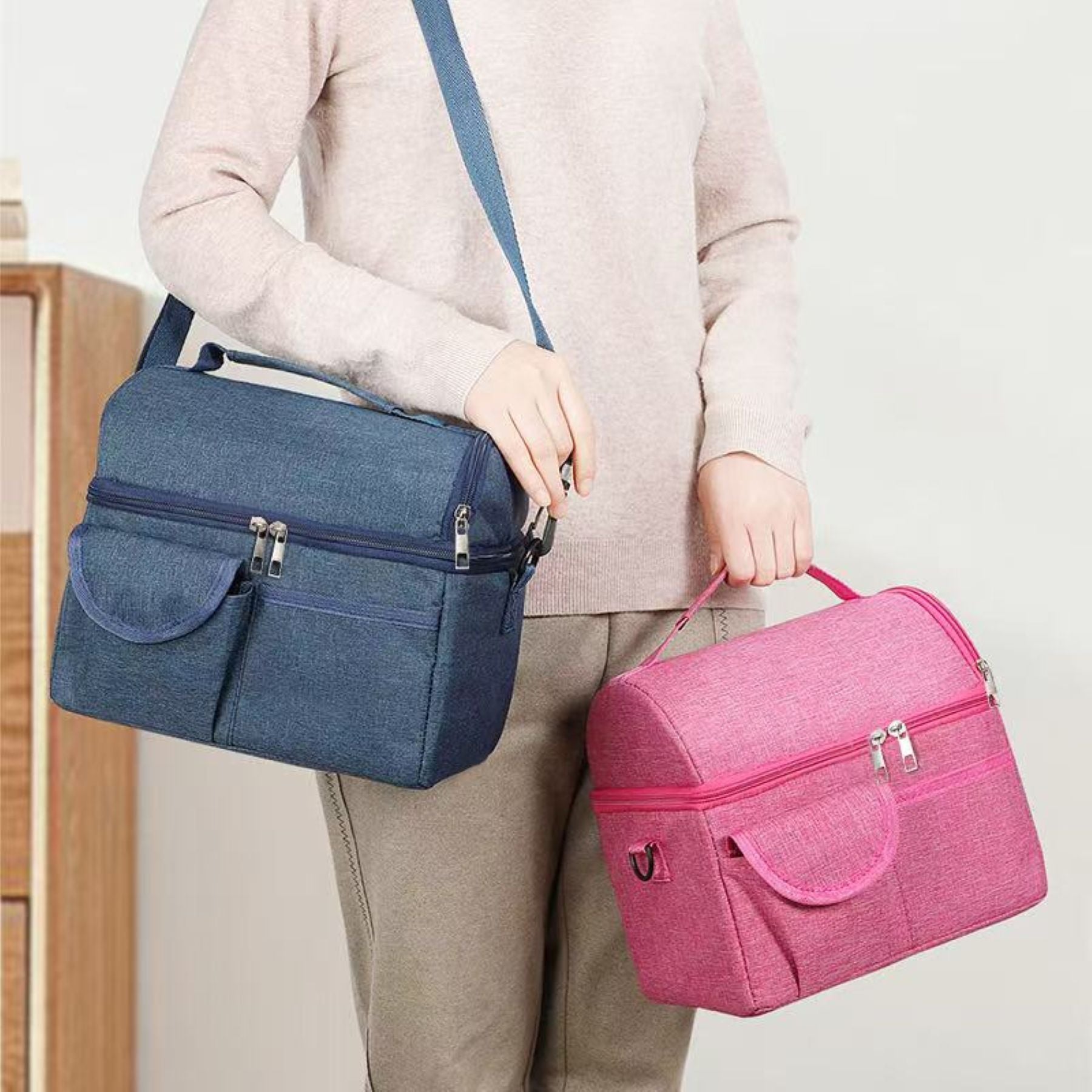 Large Double-Layer Insulated Bag