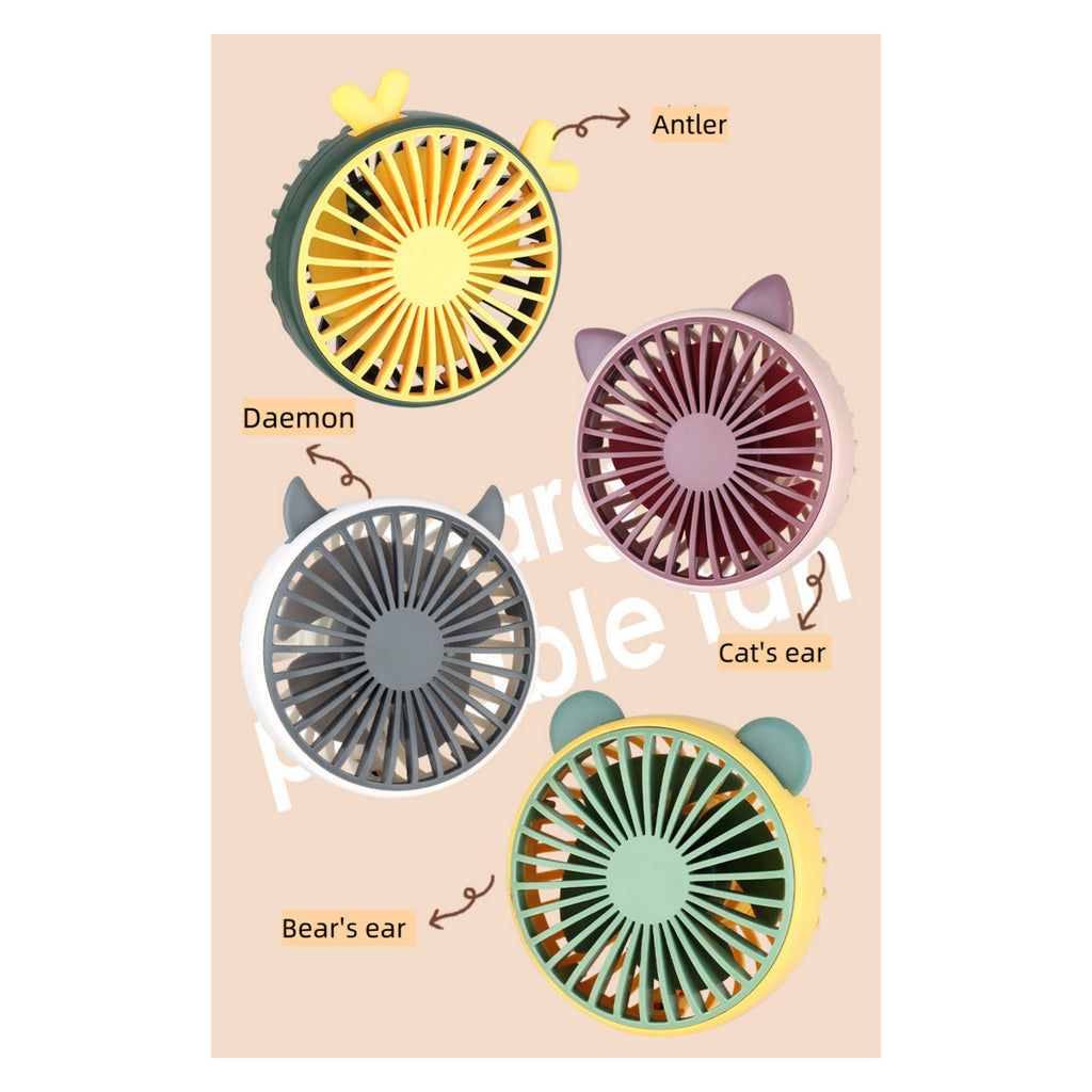 Foldable Dual Wheel Usb Neck Fan