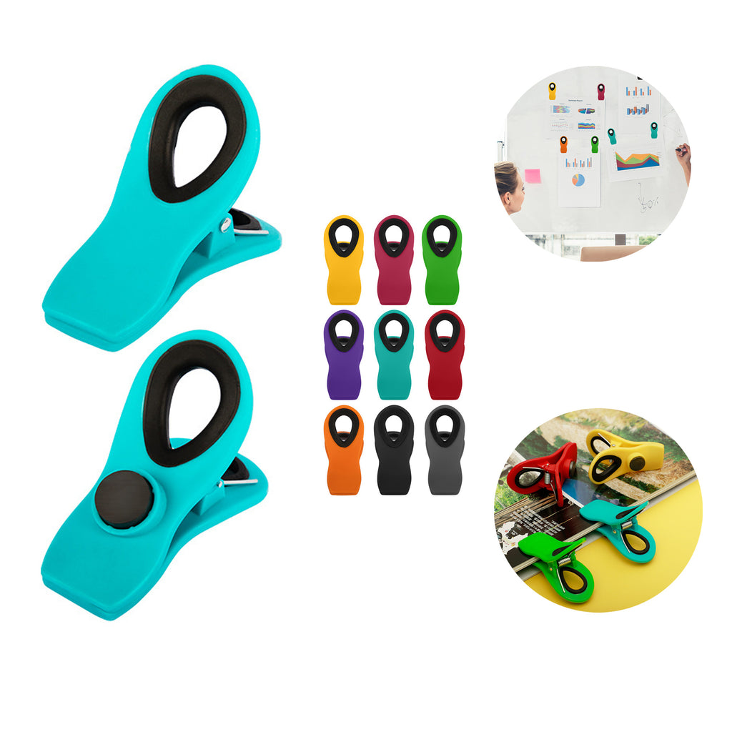 Plastic Magnetic Clip-Refrigerator Magnet & Paper Holder
