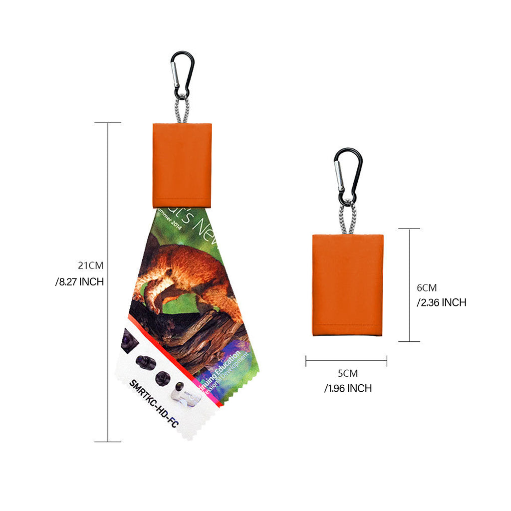Eyeglasses Cleaning Microfiber Cloth Keychain Pouch