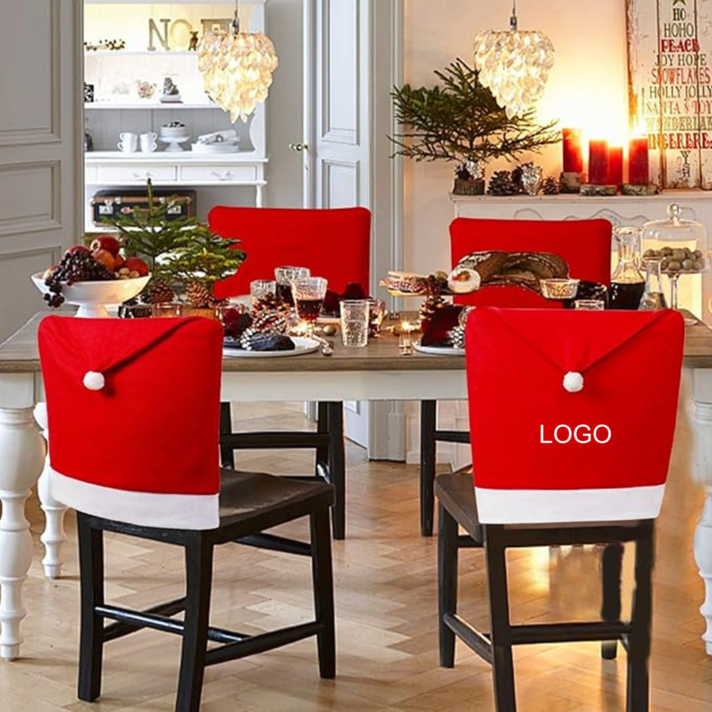 6 Pcs Christmas Chair Covers For Christmas Party Decoration