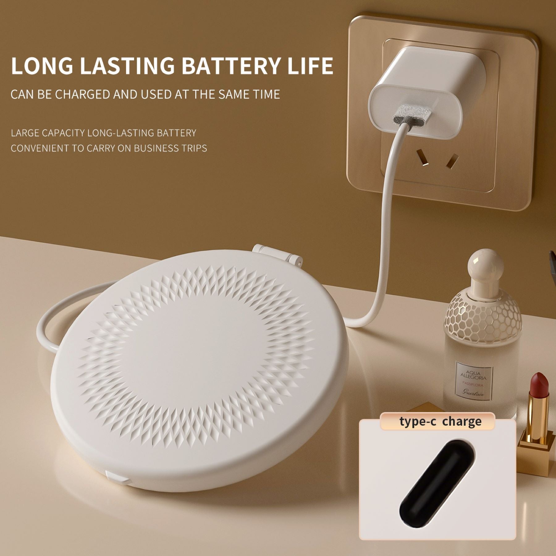Portable Folding LED Makeup Mirror