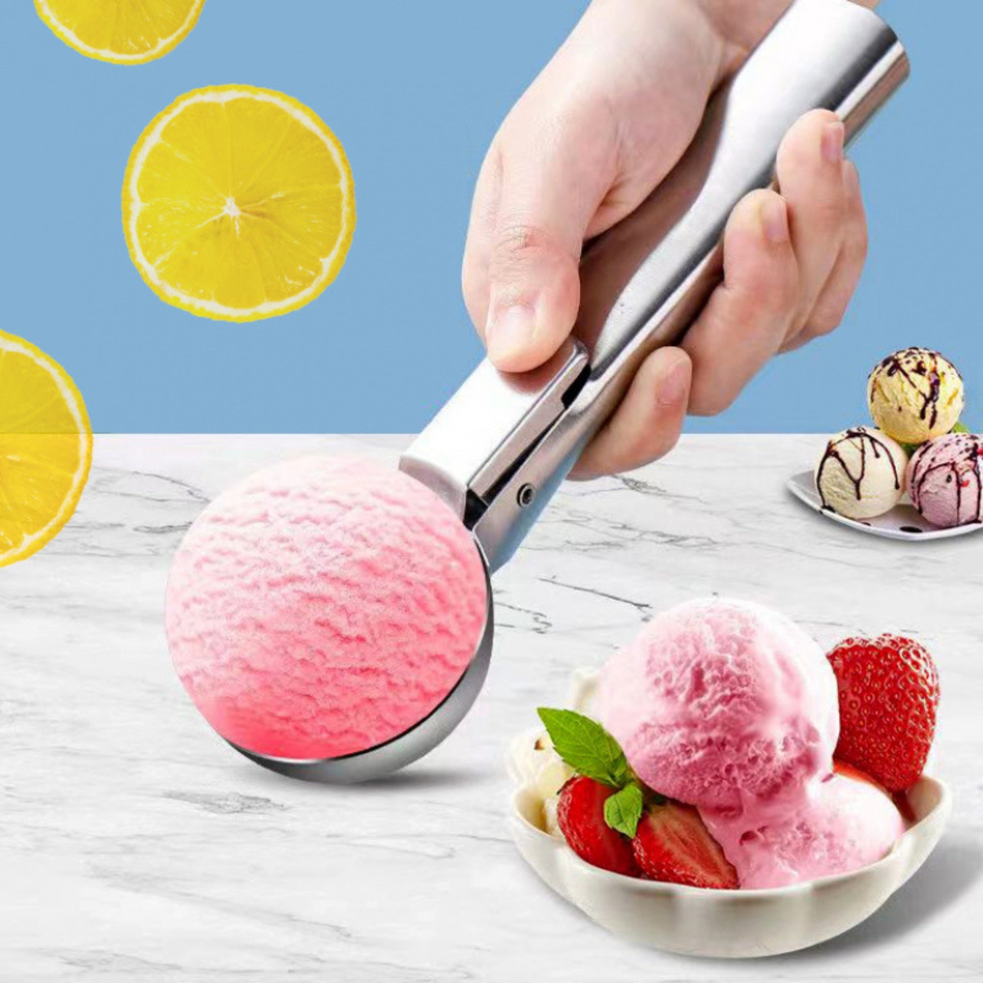 Stainless Steel Ice Cream Scoop With Trigger