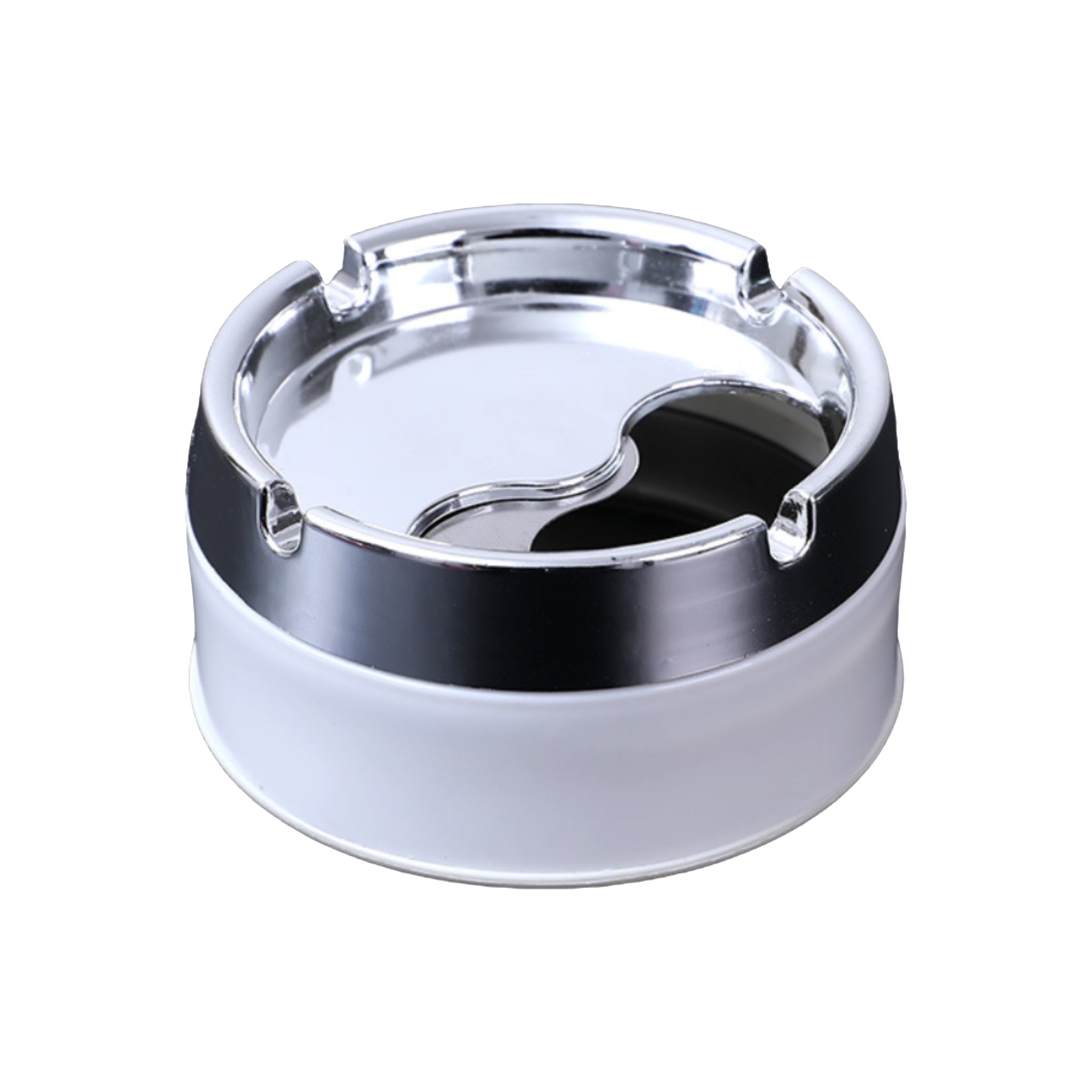 Stainless Ashtray Sealed Windproof Rotating HeavyDuty Indoor