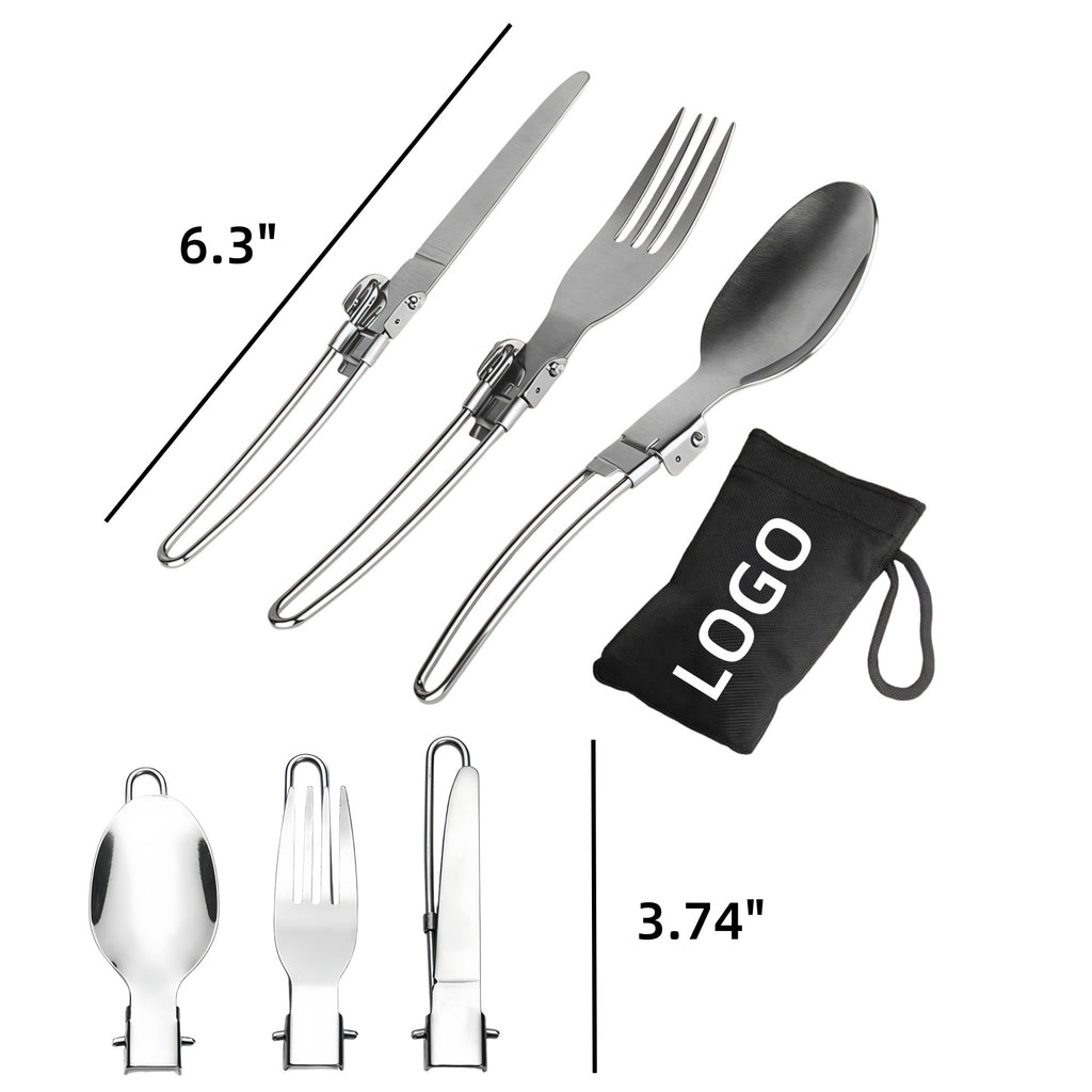 Foldable Stainless Steel Outdoor Camping Tableware