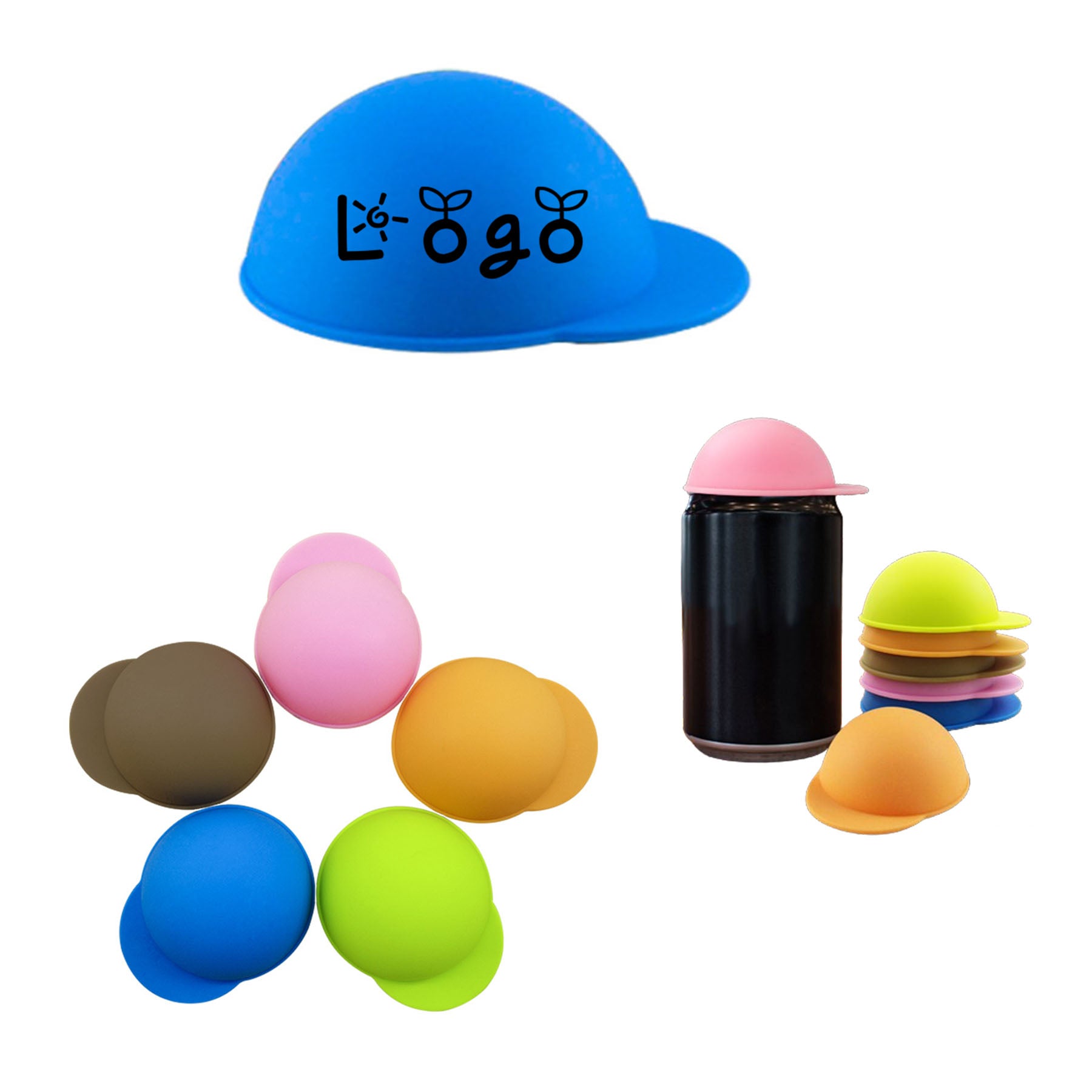Hat Shapeed Sealed Silicone Beverage Can Lid