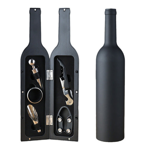 5-Piece Bottle-Shaped Wine Accessory Set