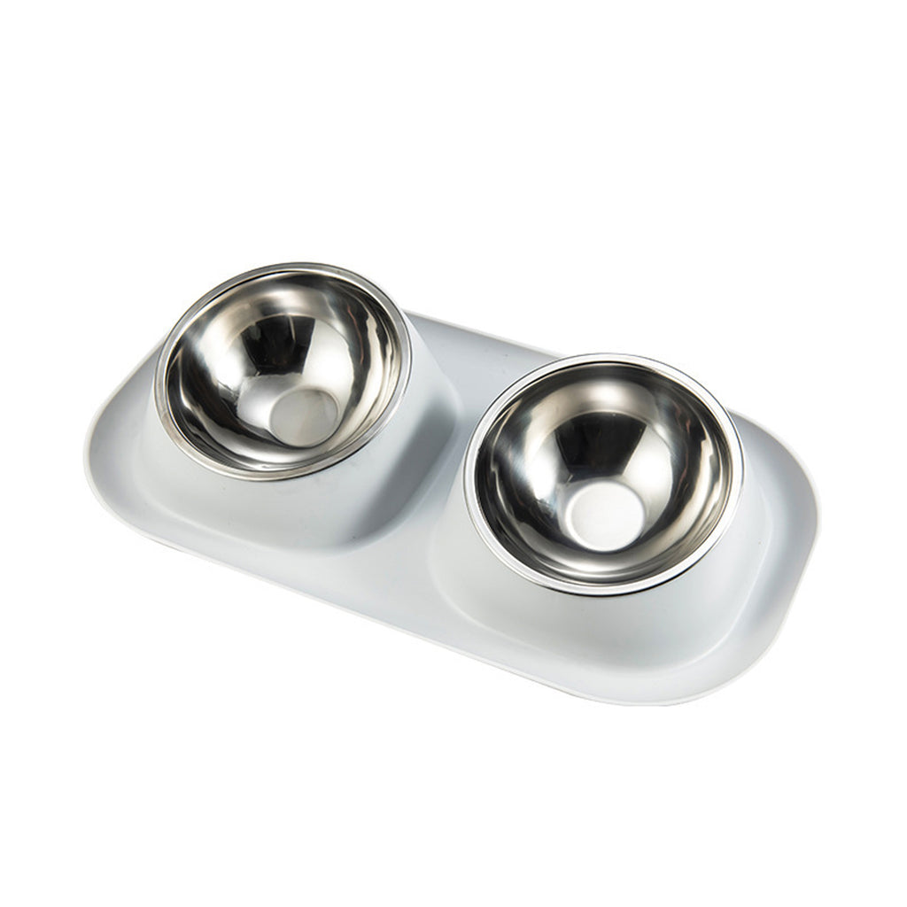 Conjoined Two-Bowl Pet Bowl