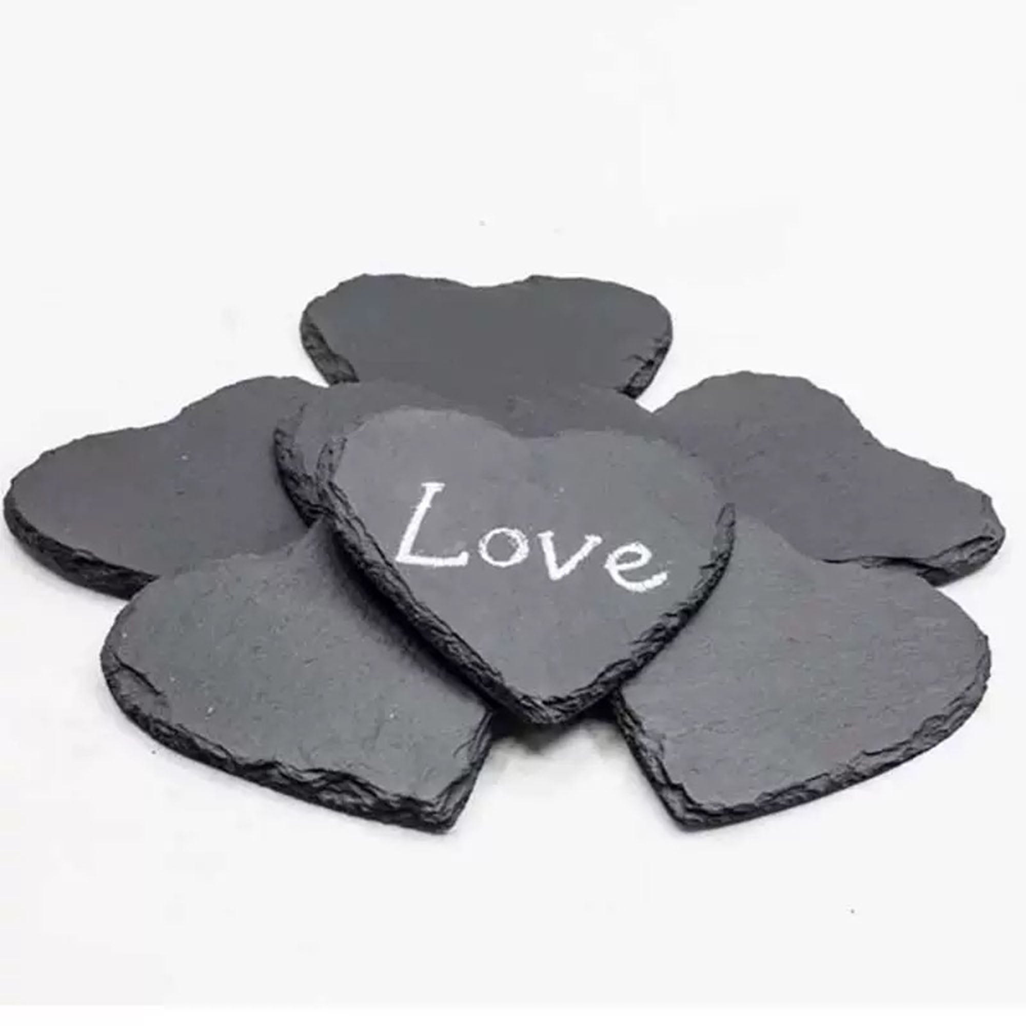 3.94" Heart - Shaped Slate Coaster