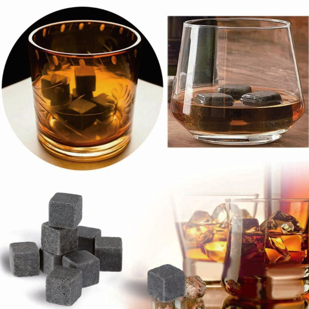 Set Of 9 Grey Beverage Chilling Stones