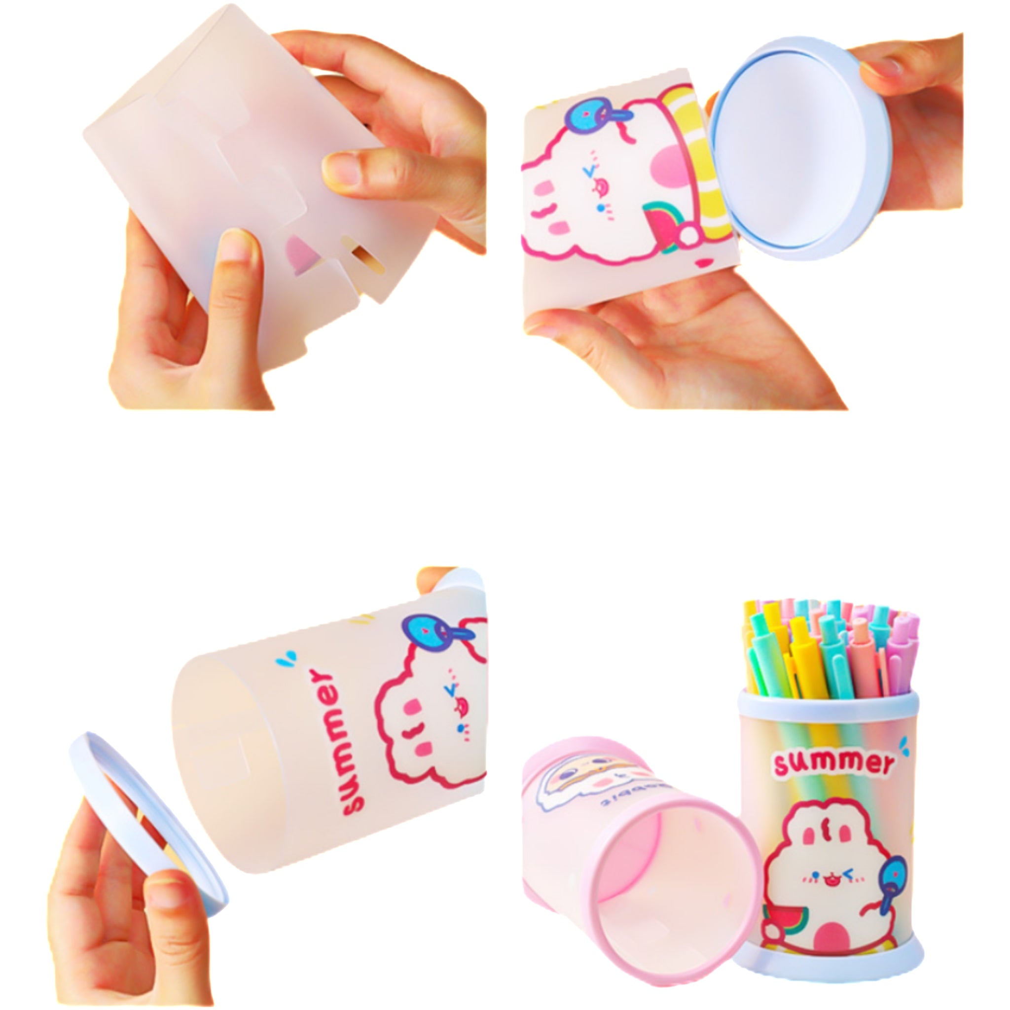 Round Foldable Pen Holder