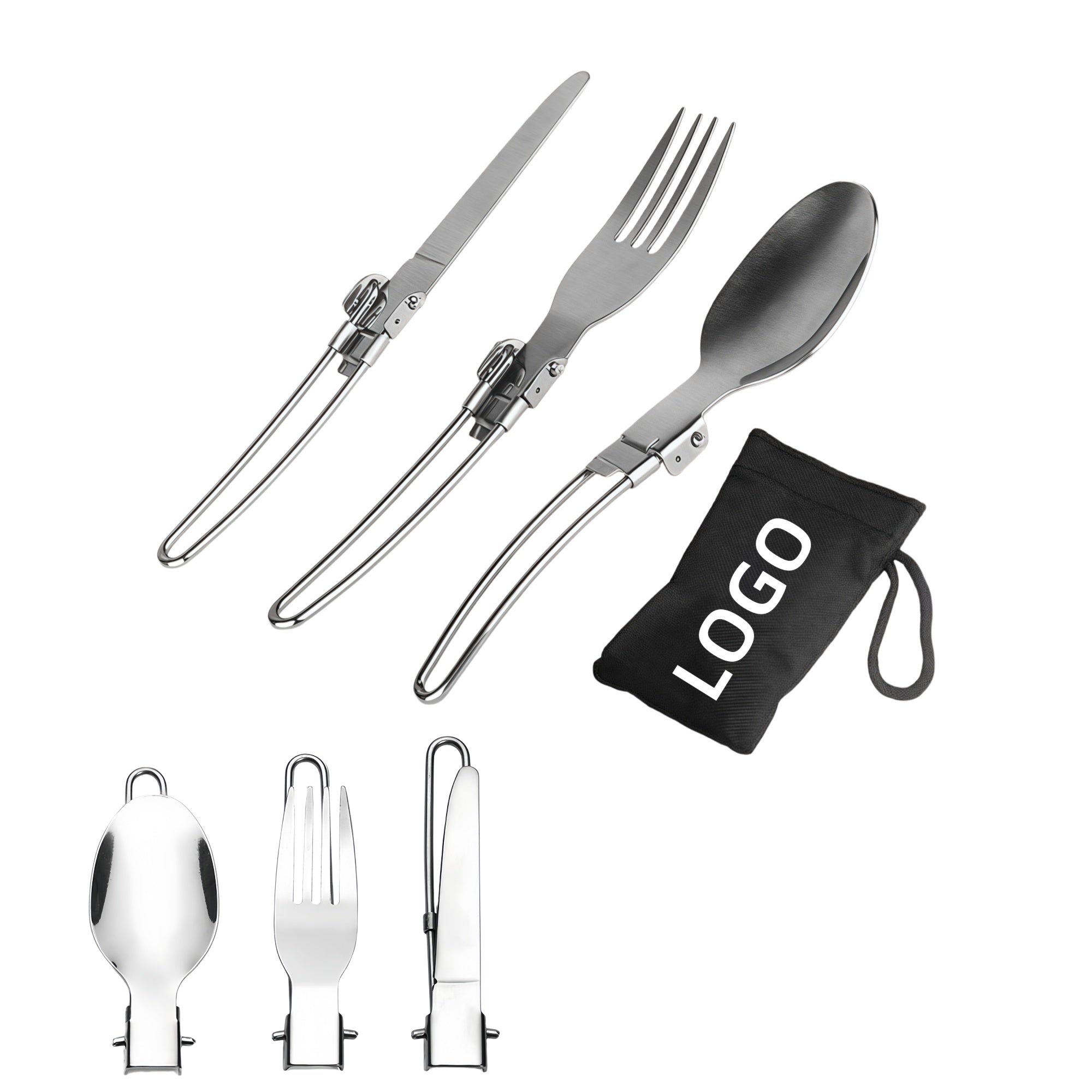 Foldable Stainless Steel Outdoor Camping Tableware