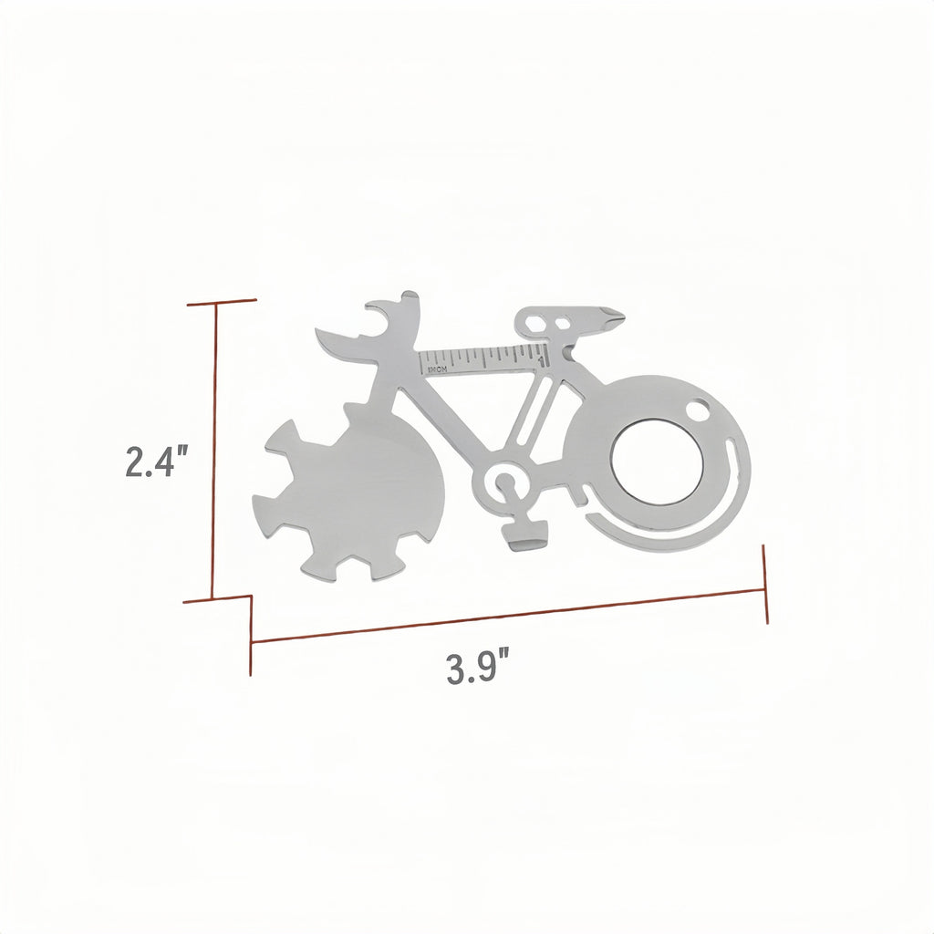 Multifunctional Tool Card In The Shape Of A Bicycle