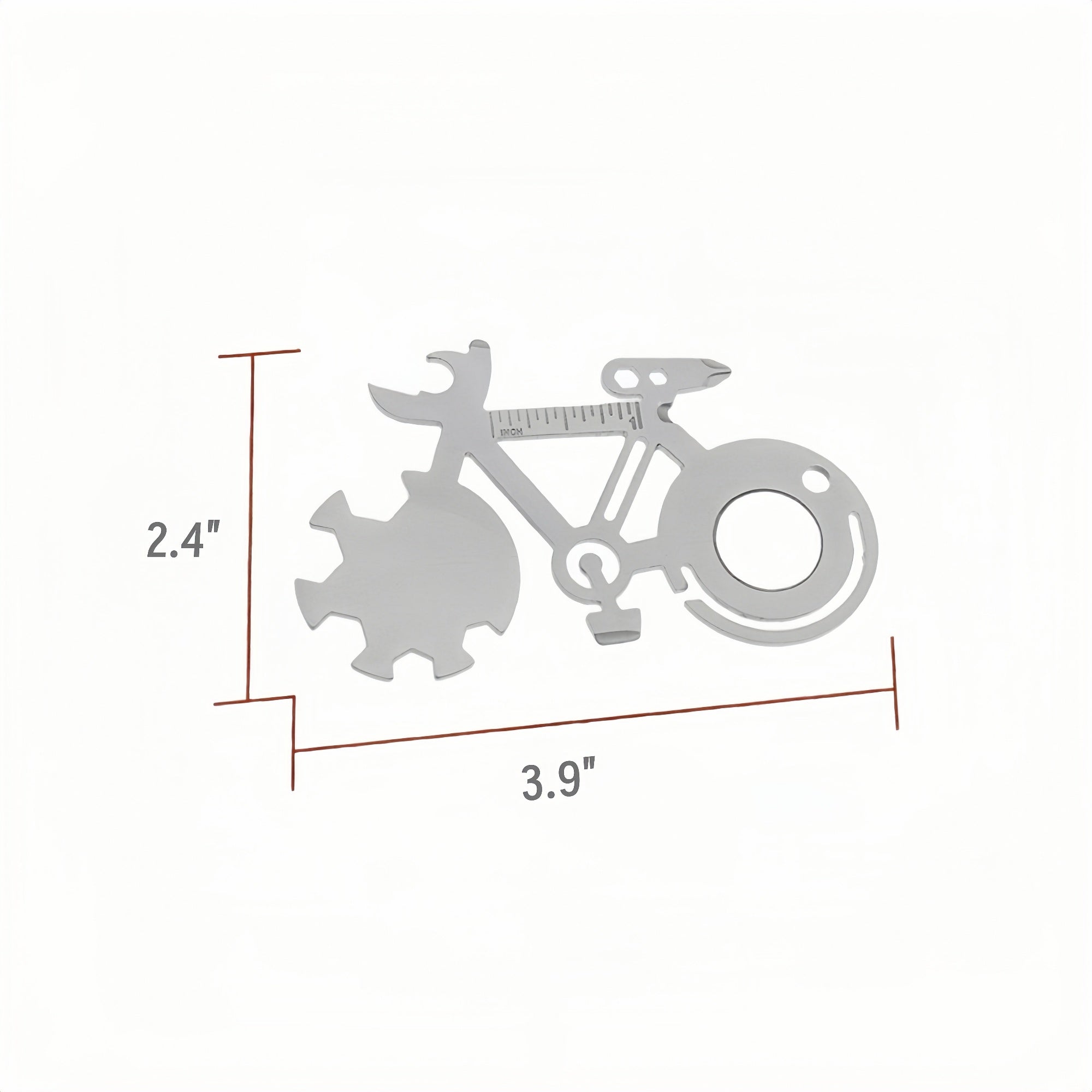 Multifunctional Tool Card In The Shape Of A Bicycle