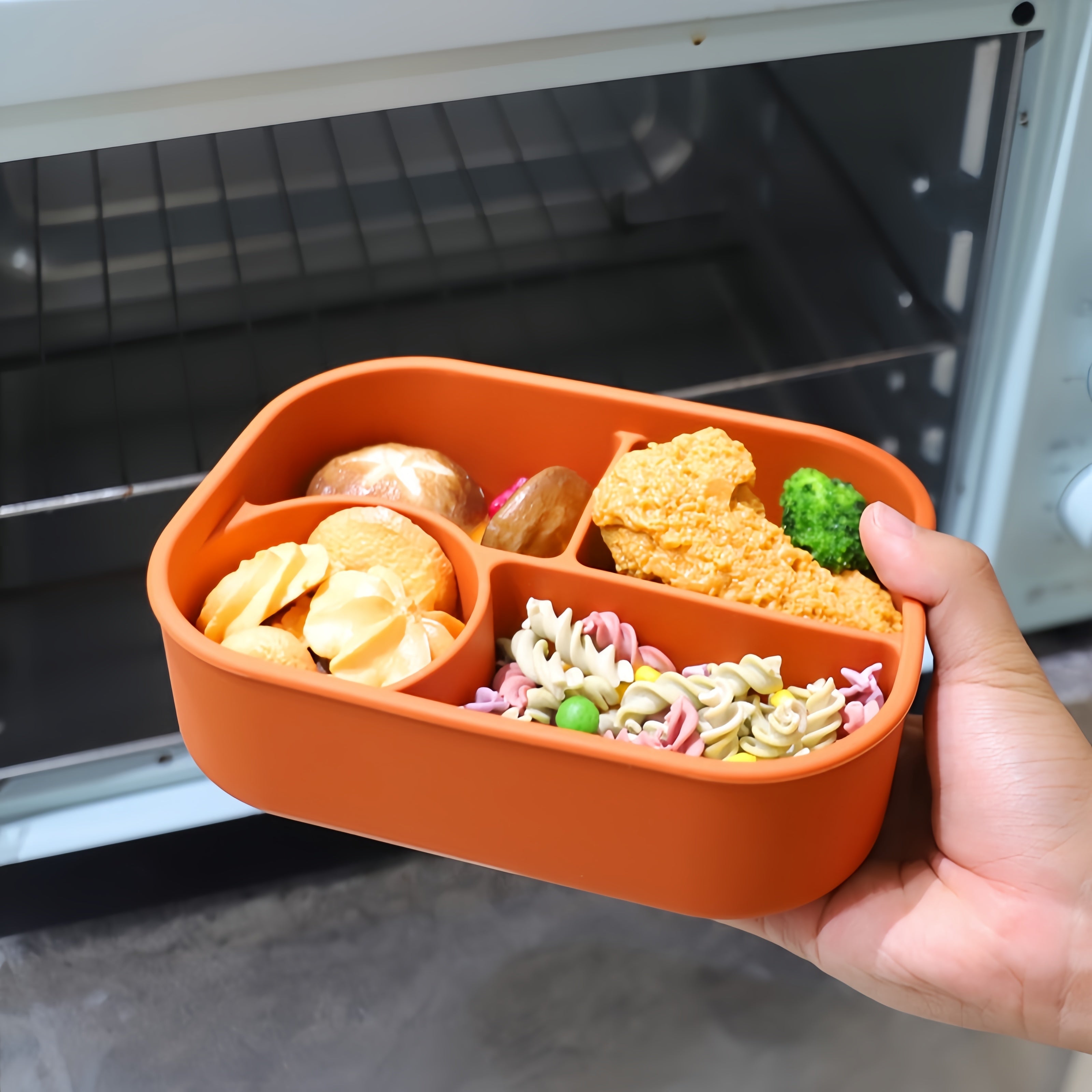 Square Silicone Student Lunch Box