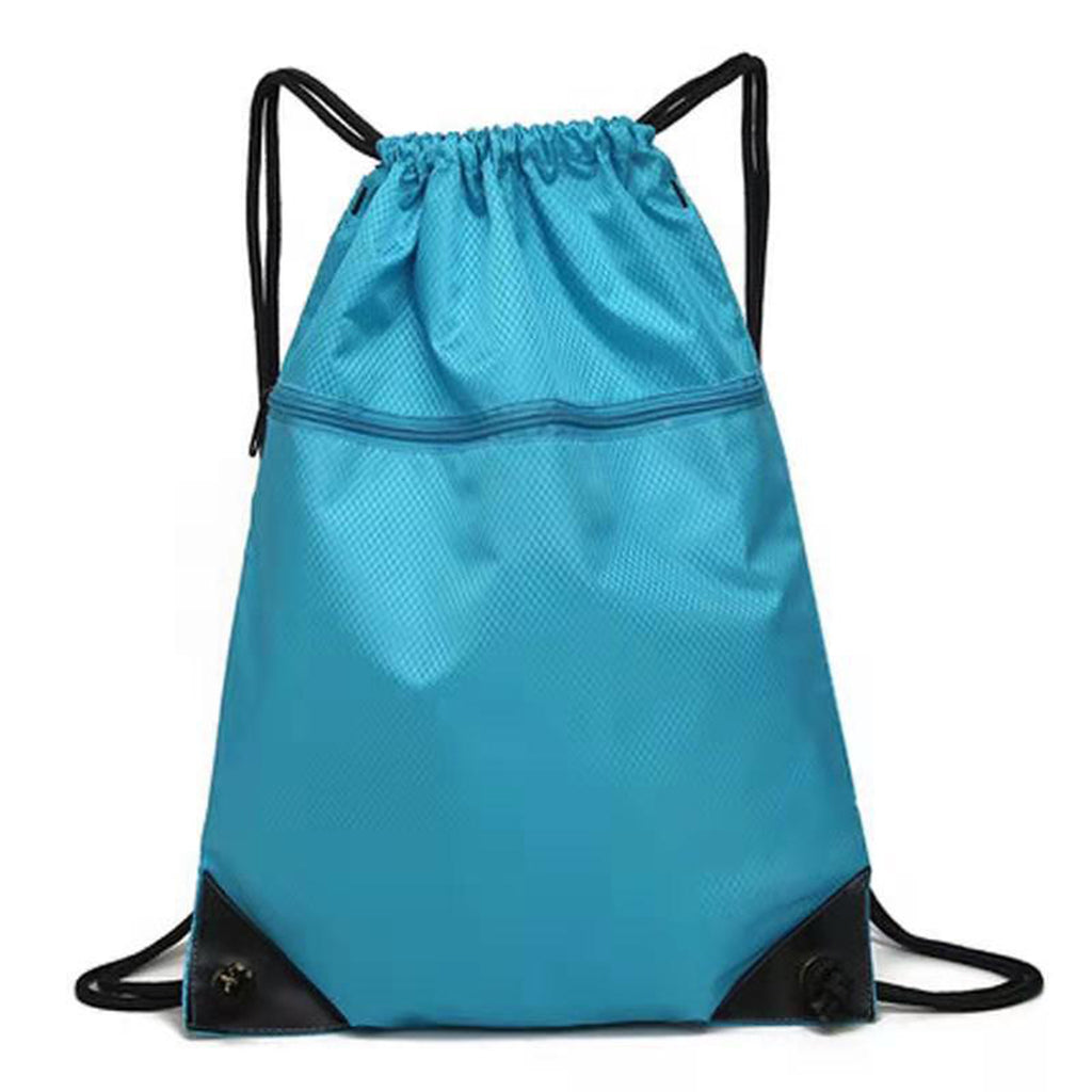 Drawstring Backpack with Front Zipper Pocket