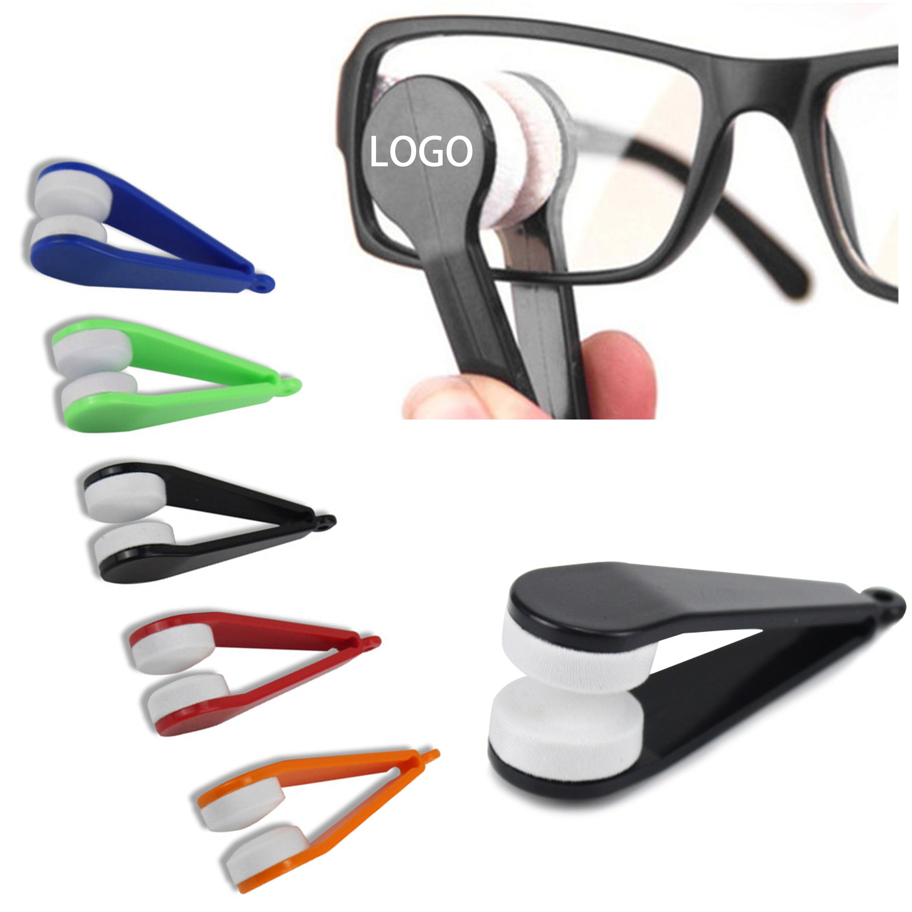 Portable Sided Eyeglass Eraser Cleaning Brush