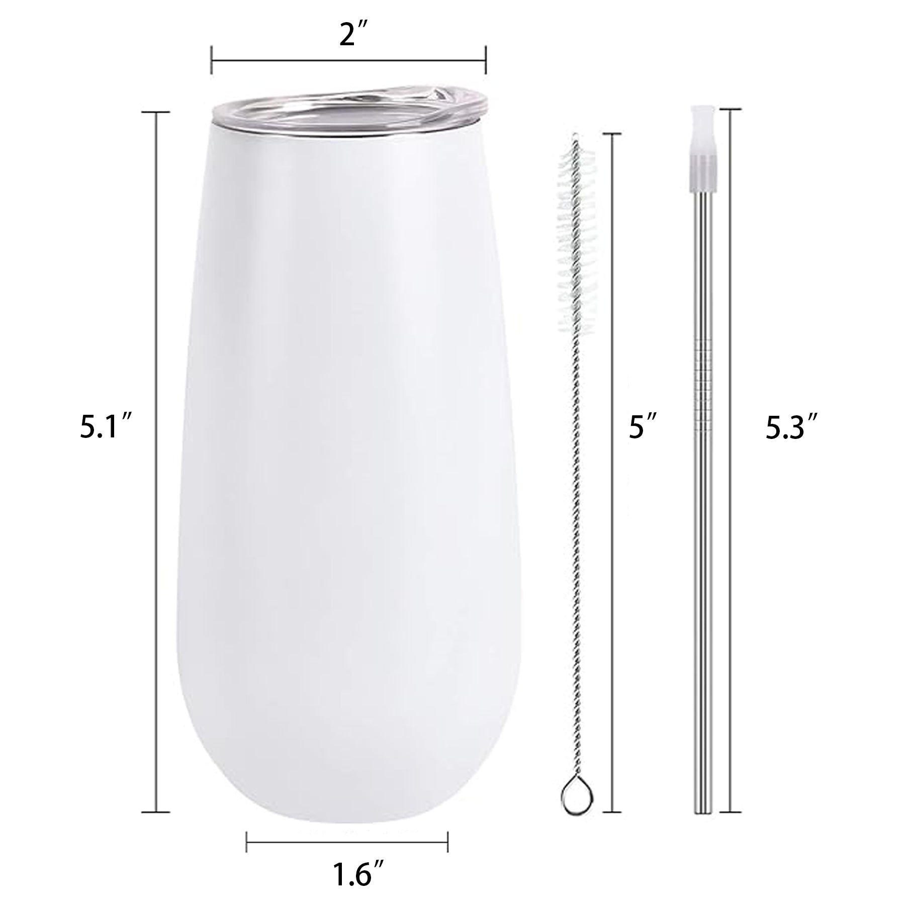 6 Oz Insulated Stainless Steel Tumbler W/ Lid