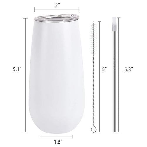 6 Oz Insulated Stainless Steel Tumbler W/ Lid