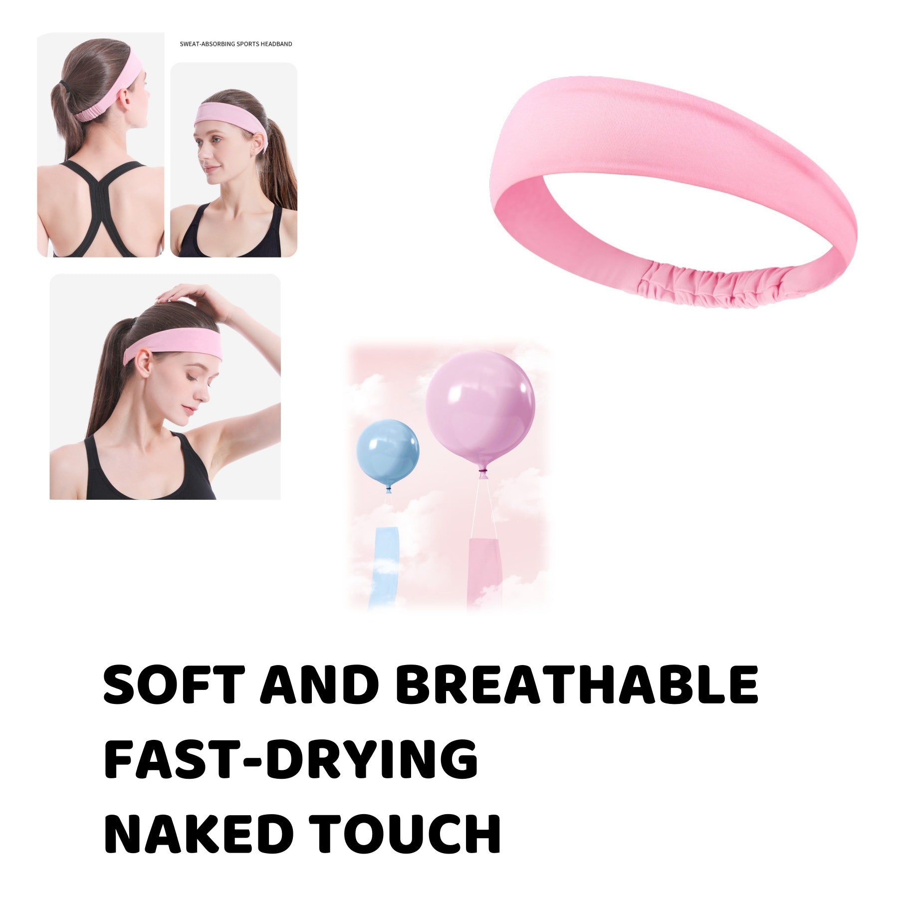 Fitness And Sports Sweat Wicking Headband