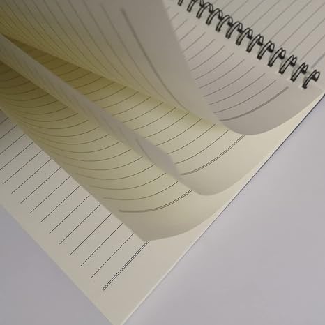 A5 Spiral Notebook Lined Hard Kraft Cover