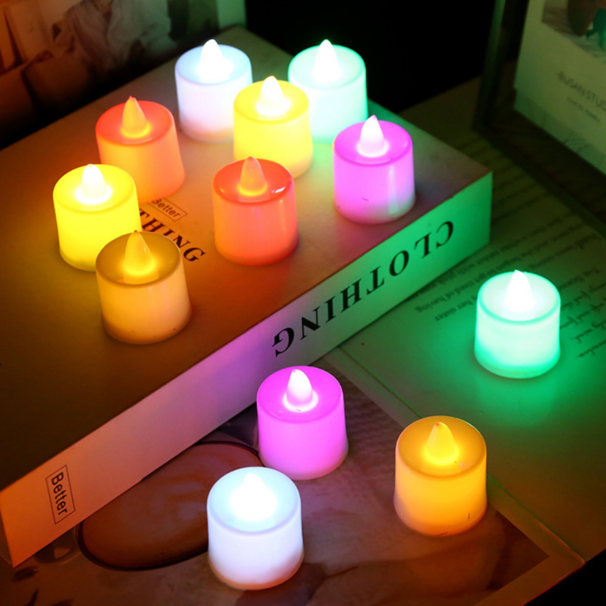 Colorful Electronic Candle Light With Screw