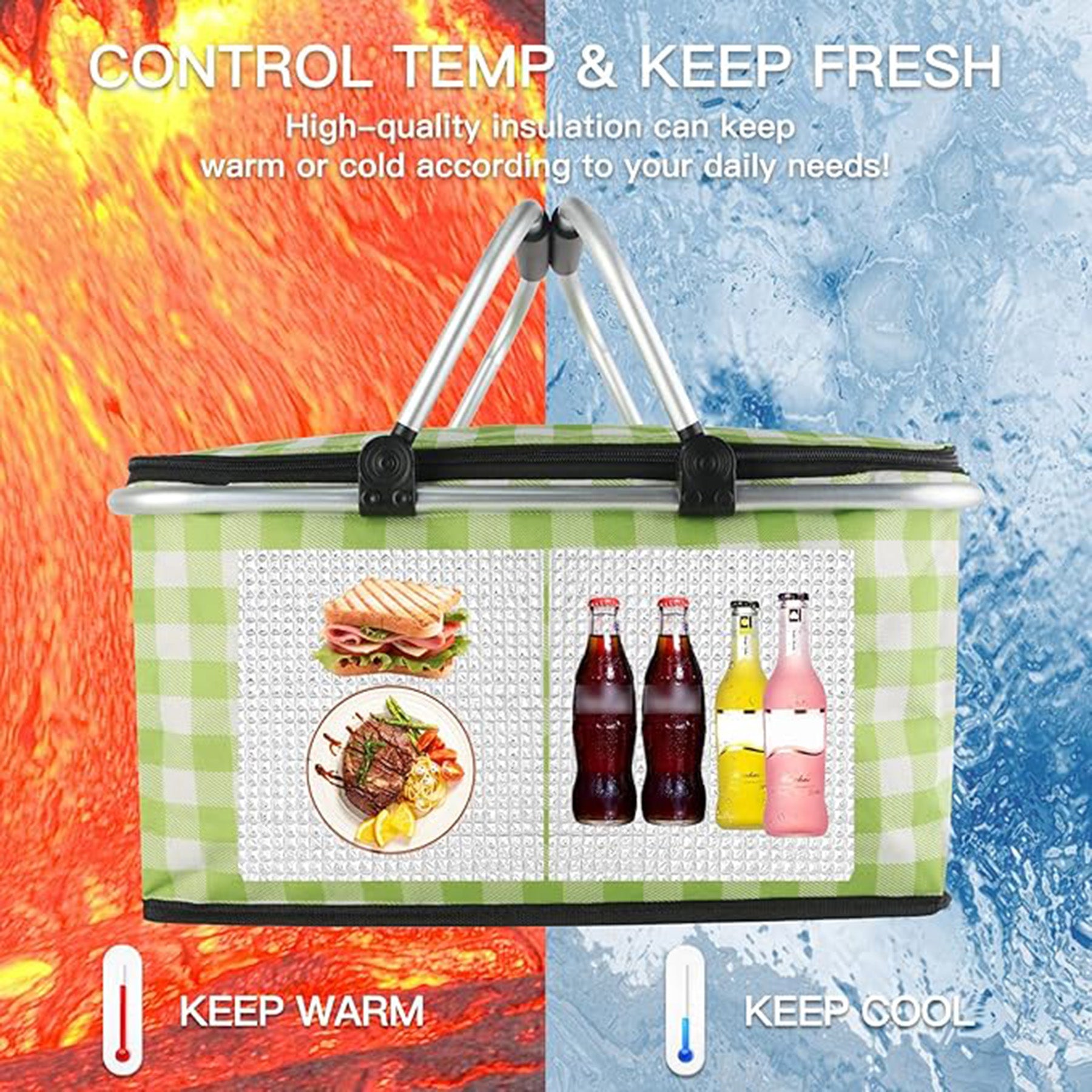 Adjustable Strap Lunch Bag