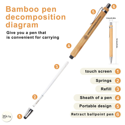 Bamboo Retract Ballpoint Pen