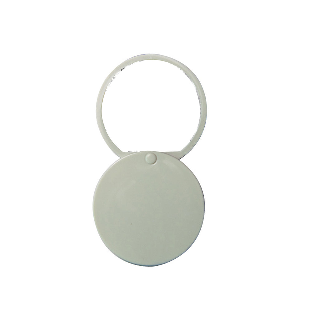 Sliding Folding Plastic Small Round Mirror