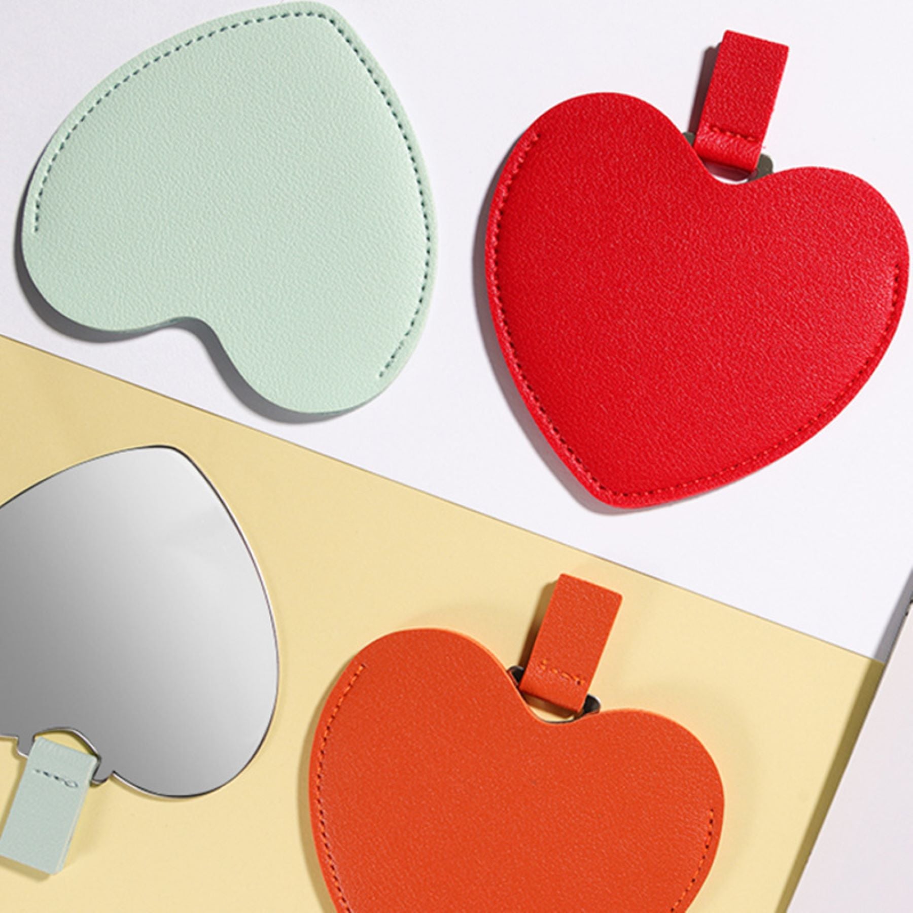 Heart - Shaped Portable Makeup Mirror