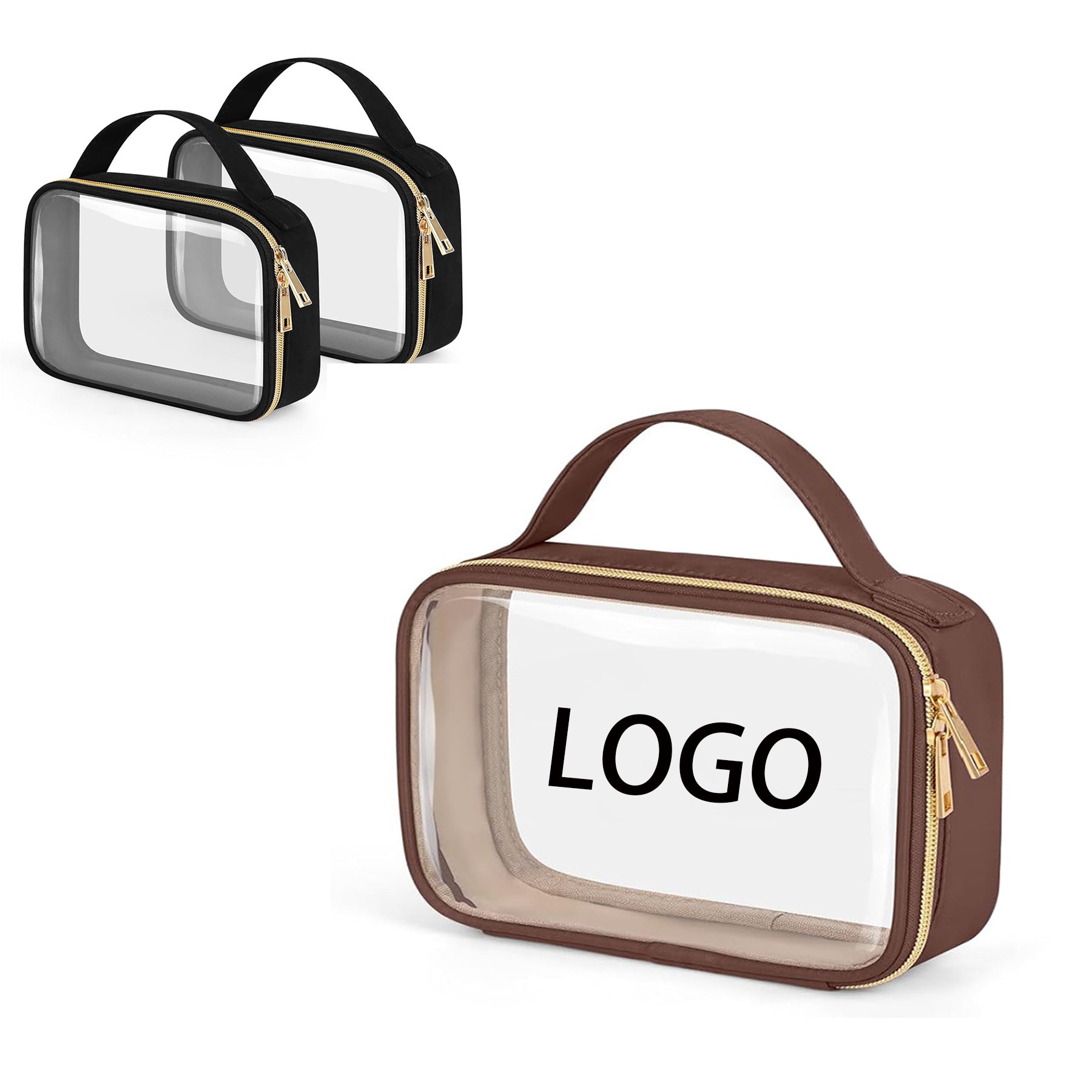 Portable Waterproof Transparent Travel Multifunctional Handheld Makeup Bag
