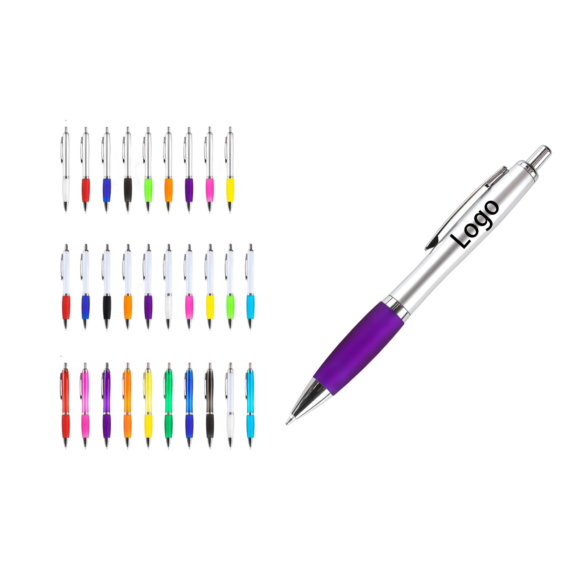 Promo Plastic Click Pen - Logo Printed (Gourd Shape)