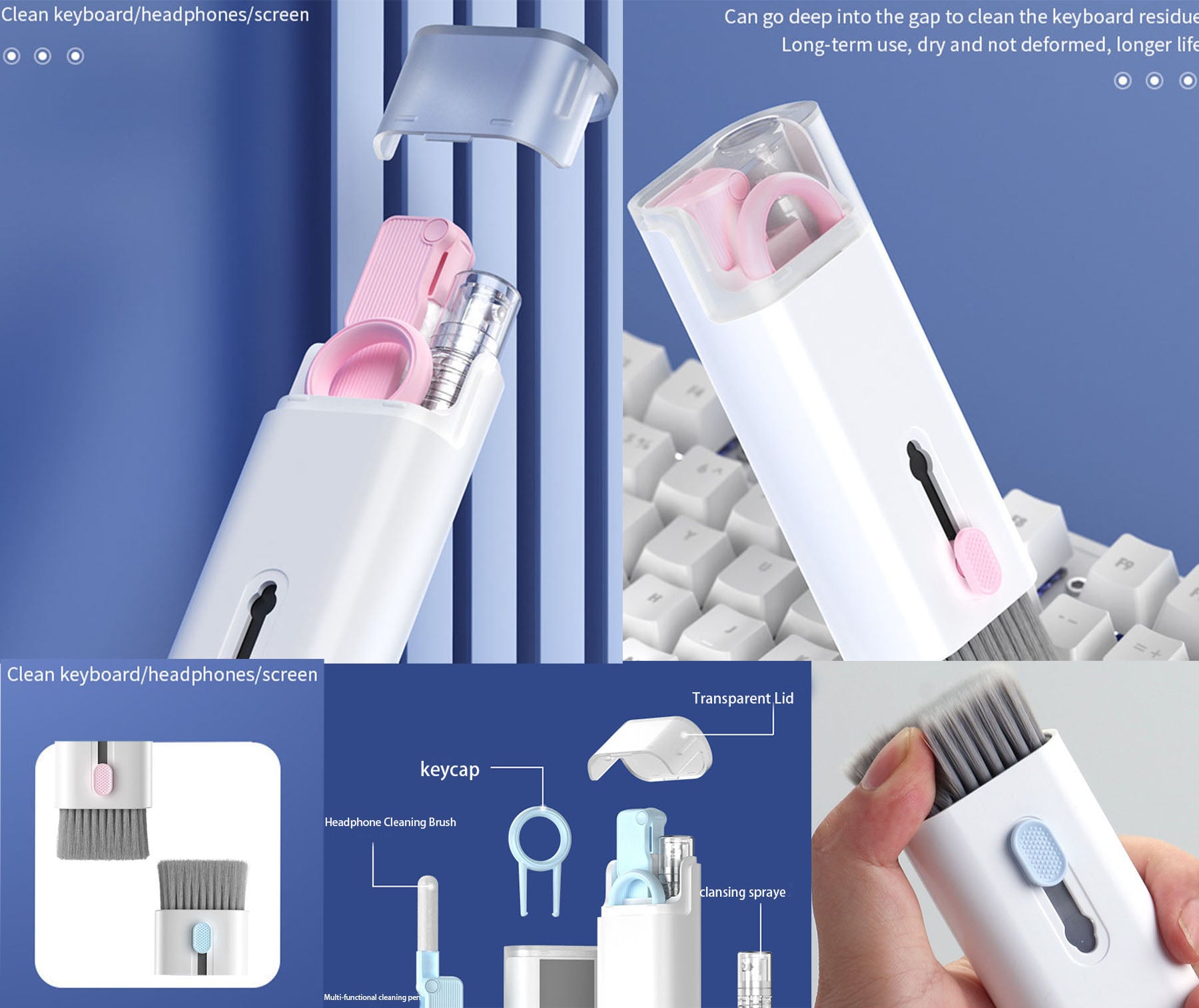 Computer Keyboard Multi-Function Cleaning Brush