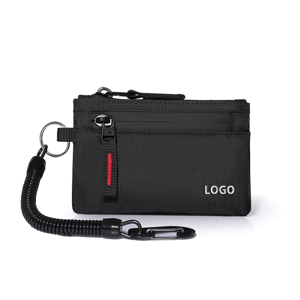 Anti - Theft Card - carrying Coin Pouch with Keychain