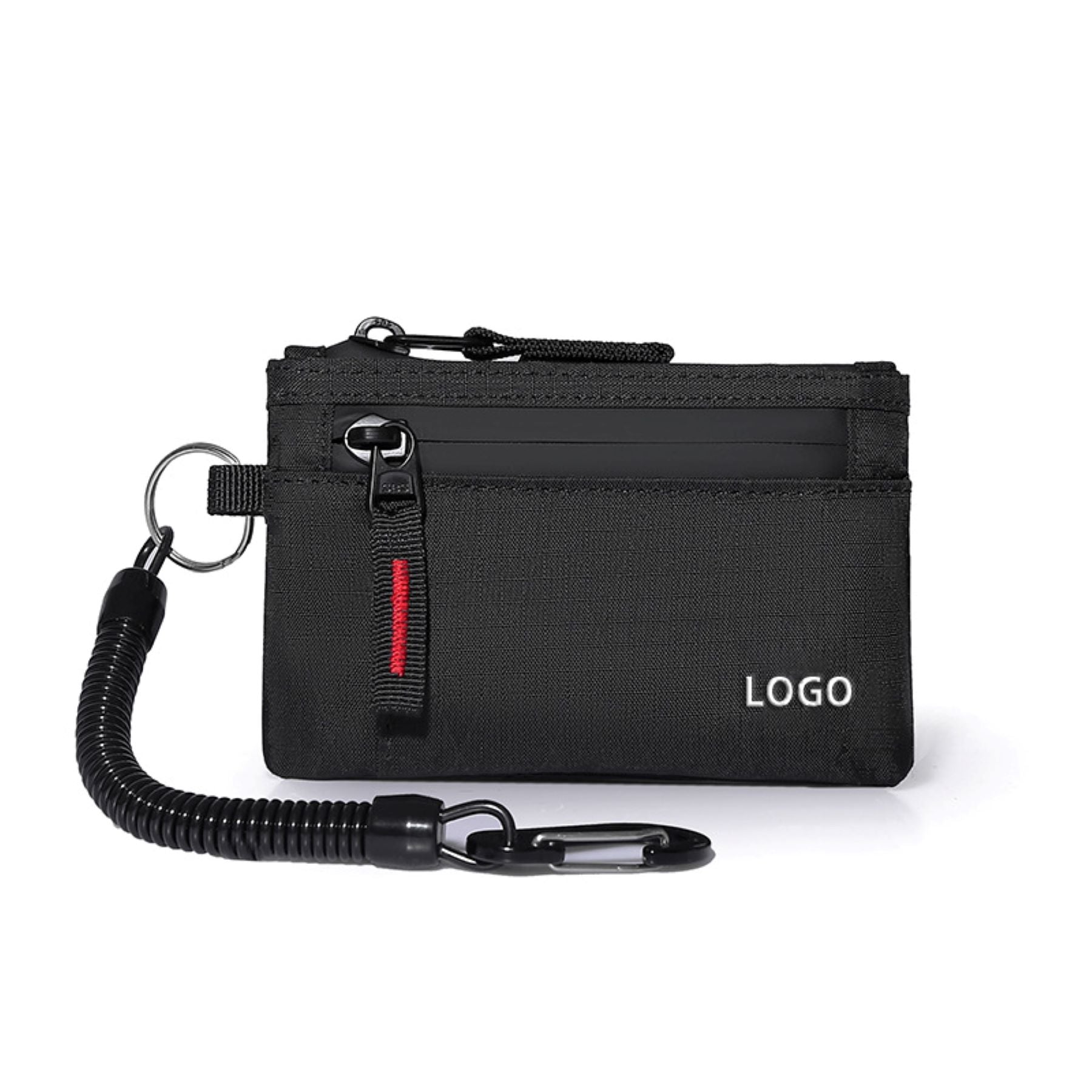 Anti - Theft Card - carrying Coin Pouch with Keychain