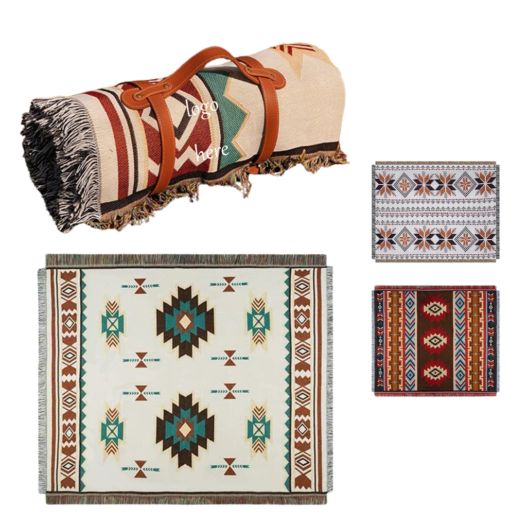 PE Cotton Painted Camping Blanket
