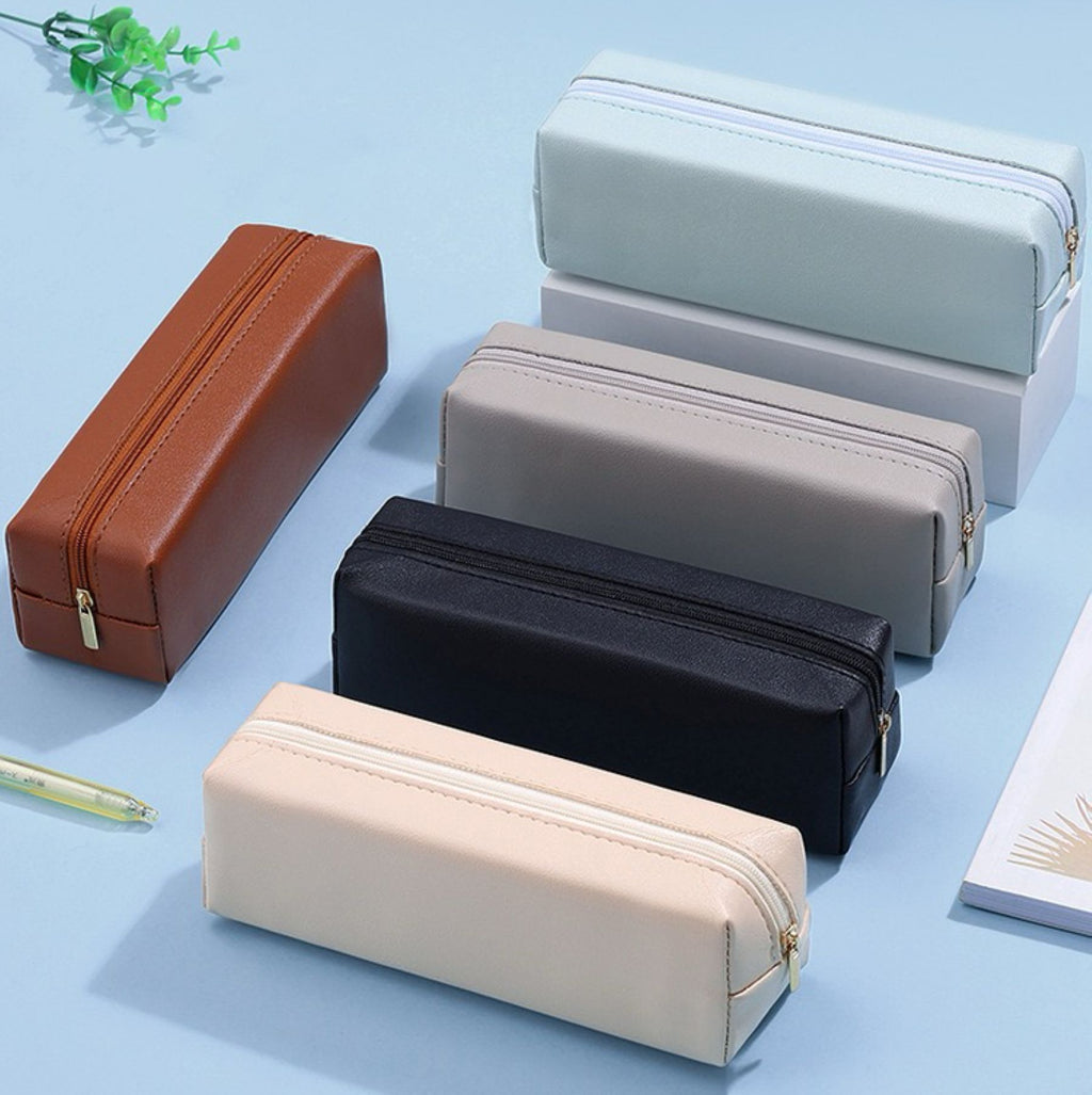 PU Leather Large-capacity Pen Case