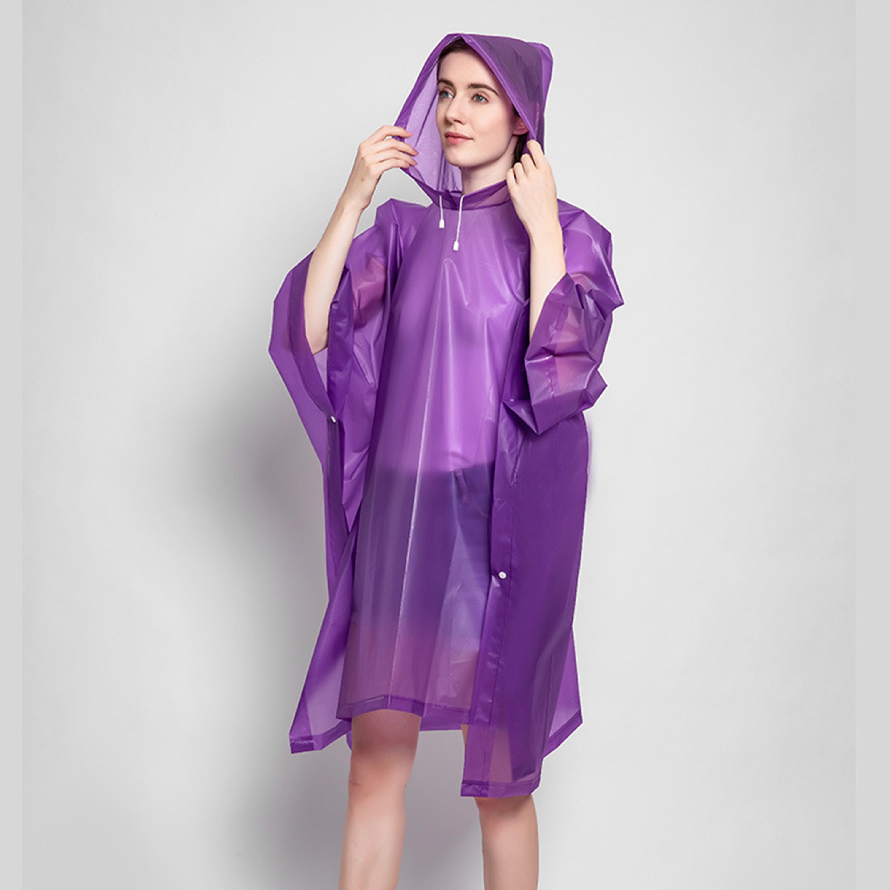 Elegant Rain Poncho For Trendy Outdoor Wear