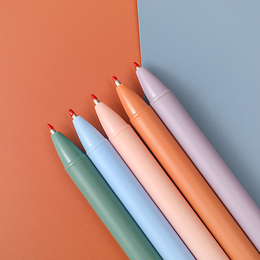 Simple Macaron Color Retractable Ballpoint Pens