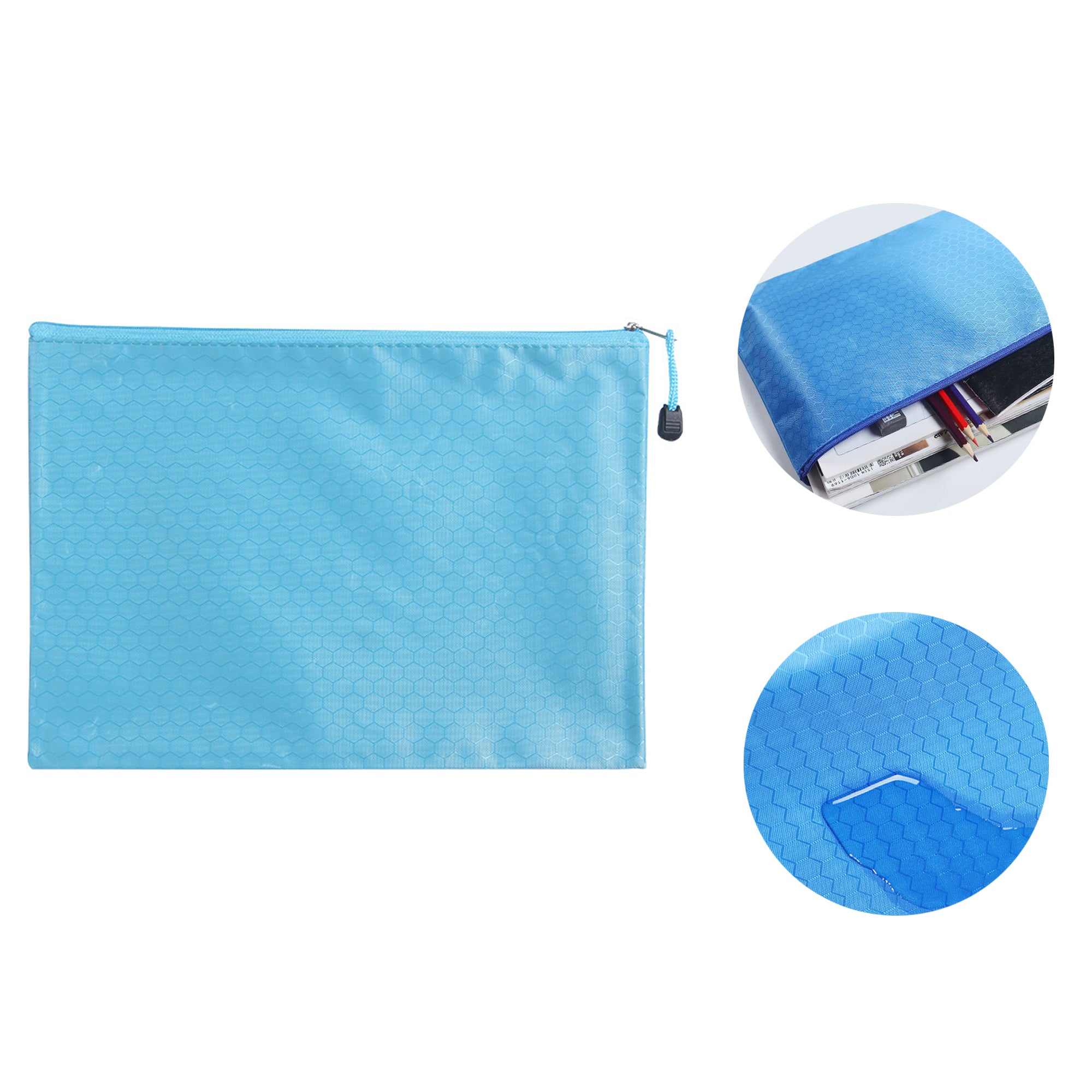A4 Football Pattern Waterproof Zipper File Organizer