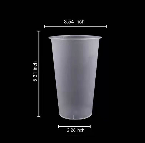 16 Oz Disposable Clear Plastic Juice Cup