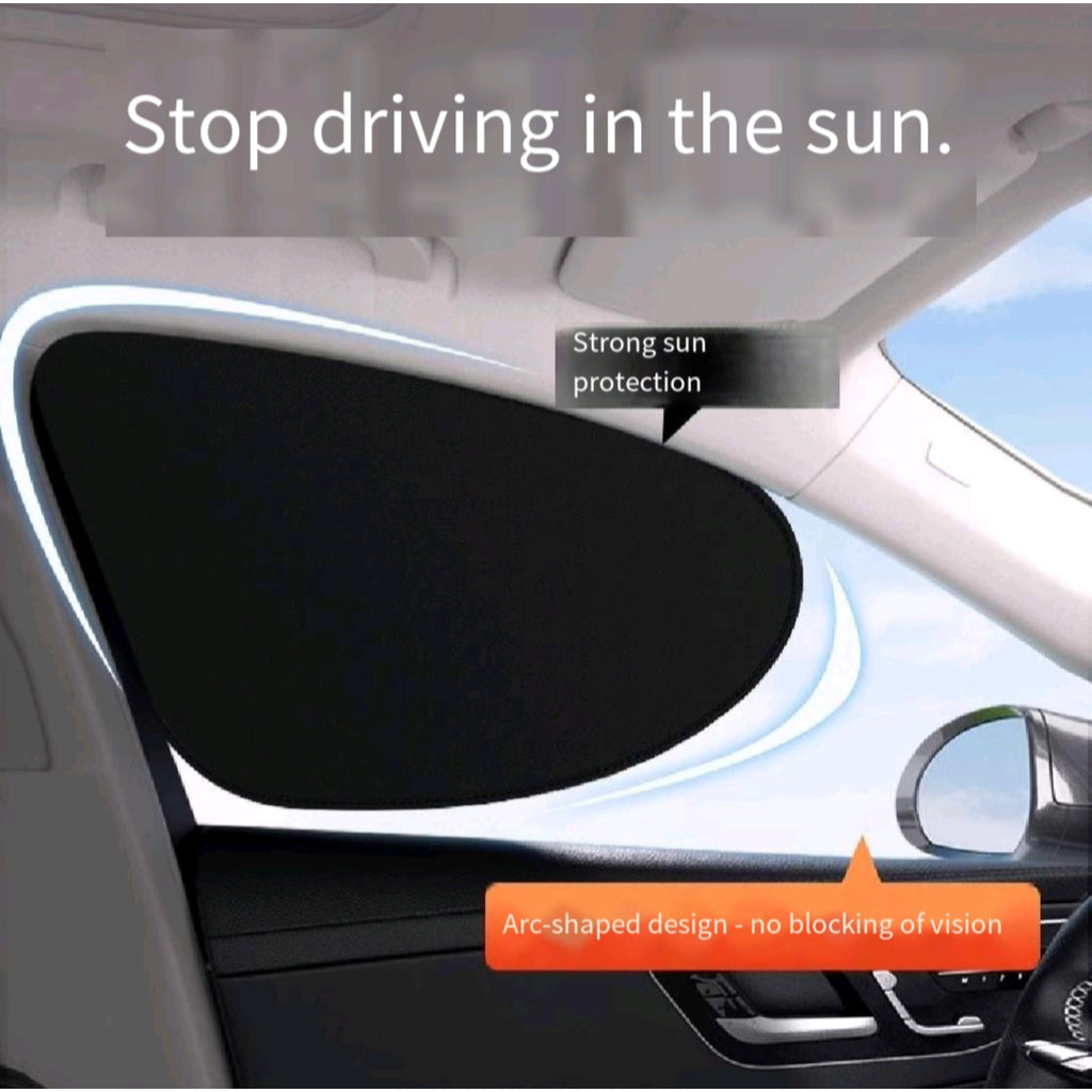 Car Static Cling Sun Shade Arc Clear Mirror Universal