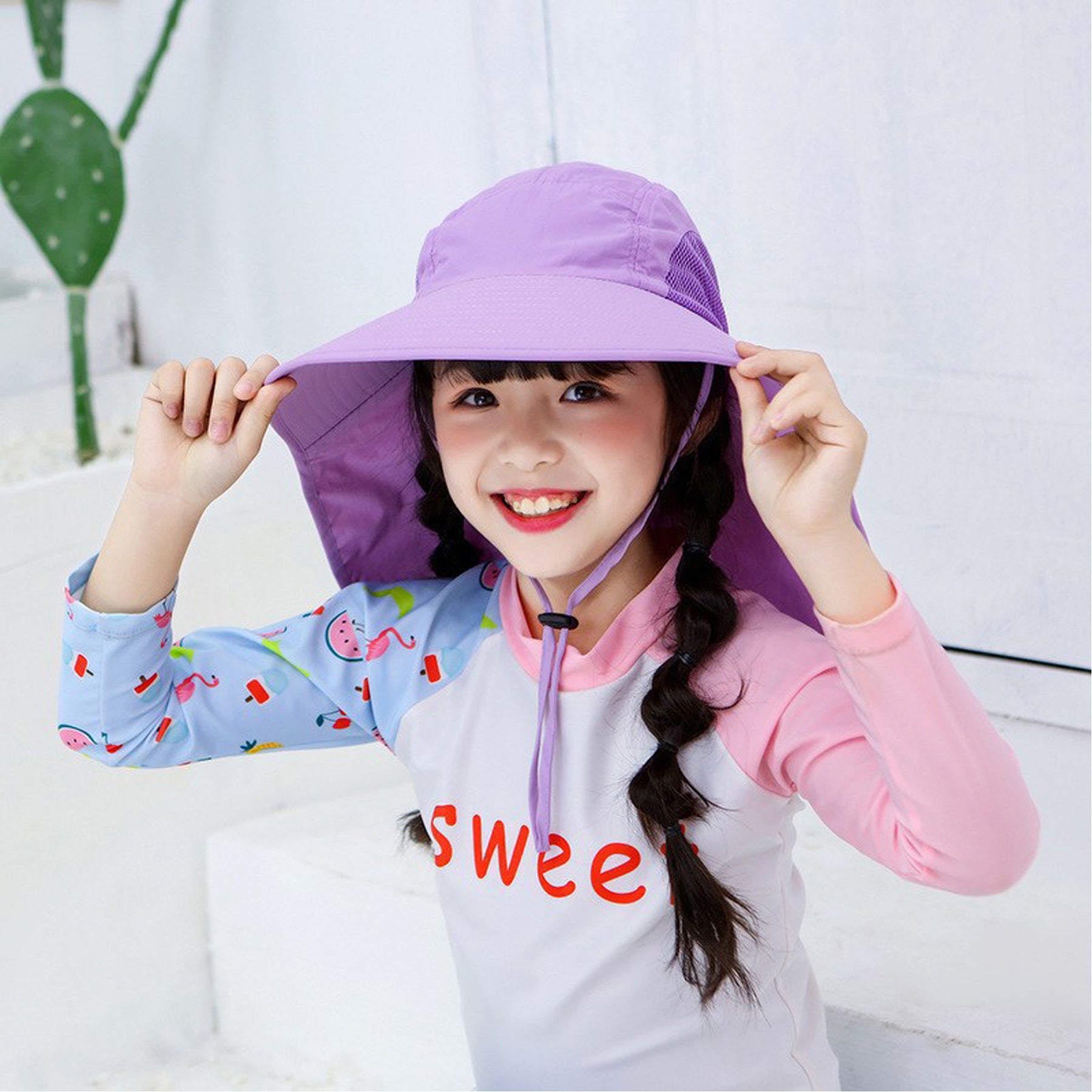 Children's Fisherman Hat With Neck Flap