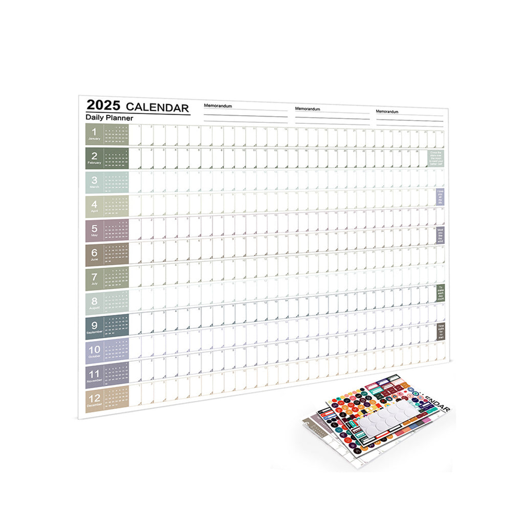 365-Day Annual Poster Desk Calendar Wall Calendar Planner