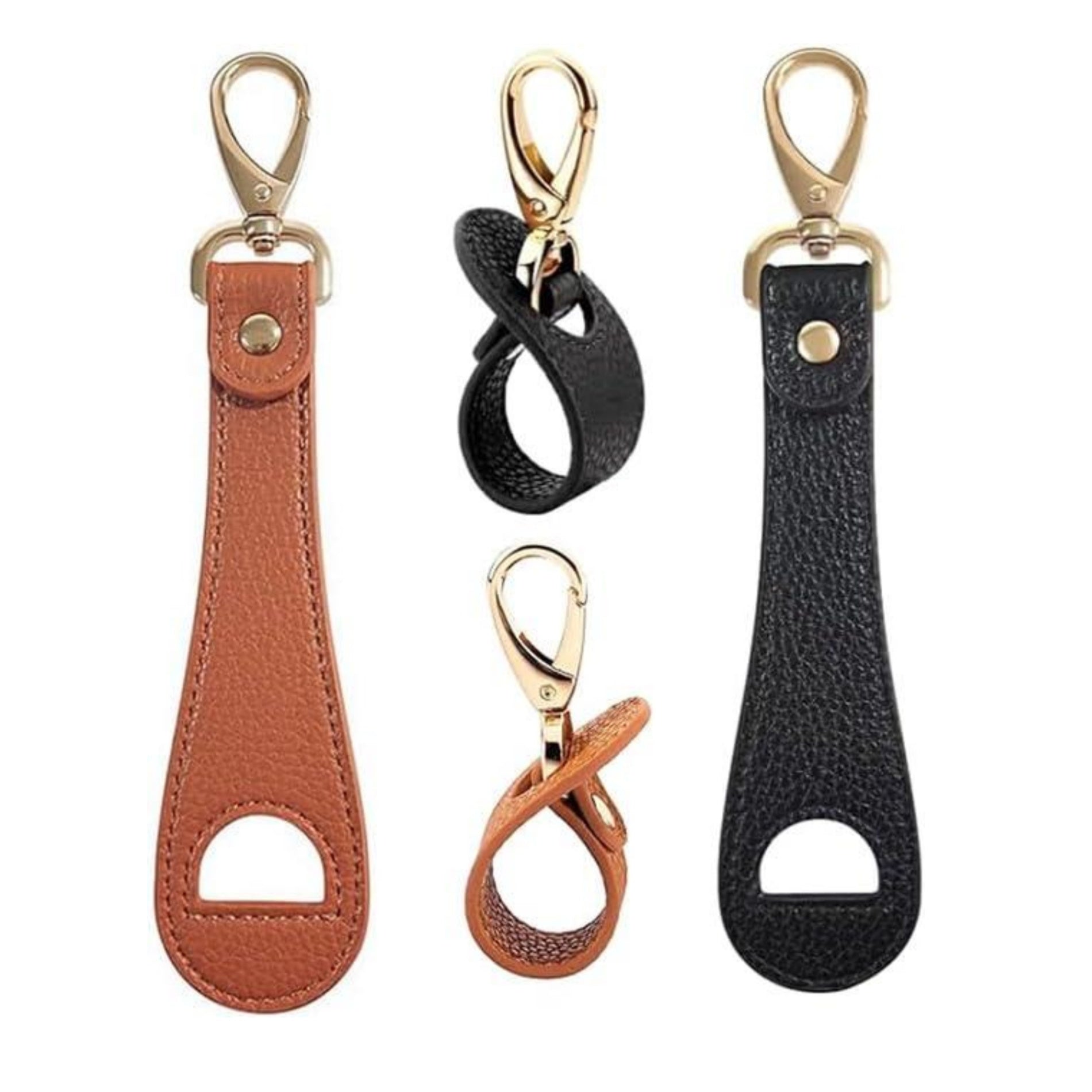 Multifunctional PU Leather Keychain Hat Clip