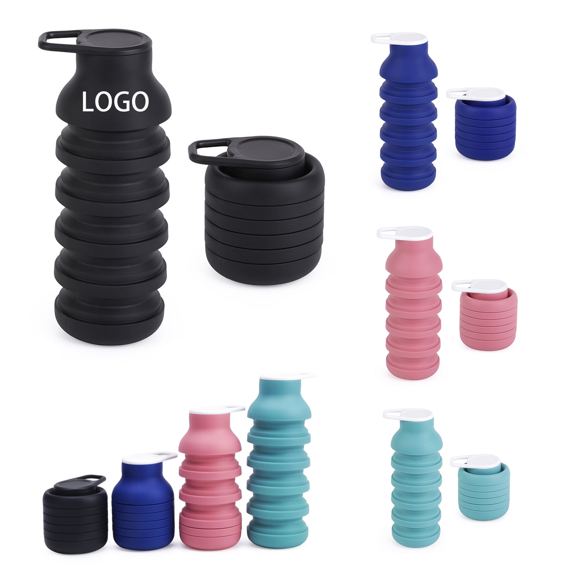 Silicone Collapsible Water Bottle -Portable Hydration Flask