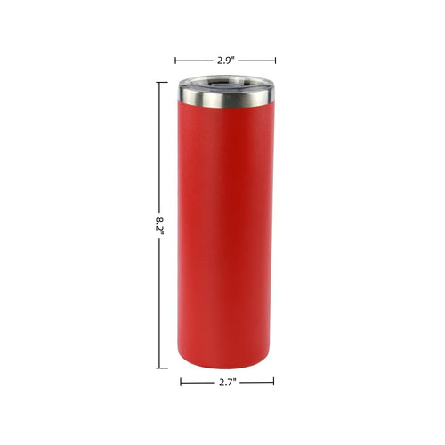 20 Oz Stainless Steel Straight Insulated Tumbler