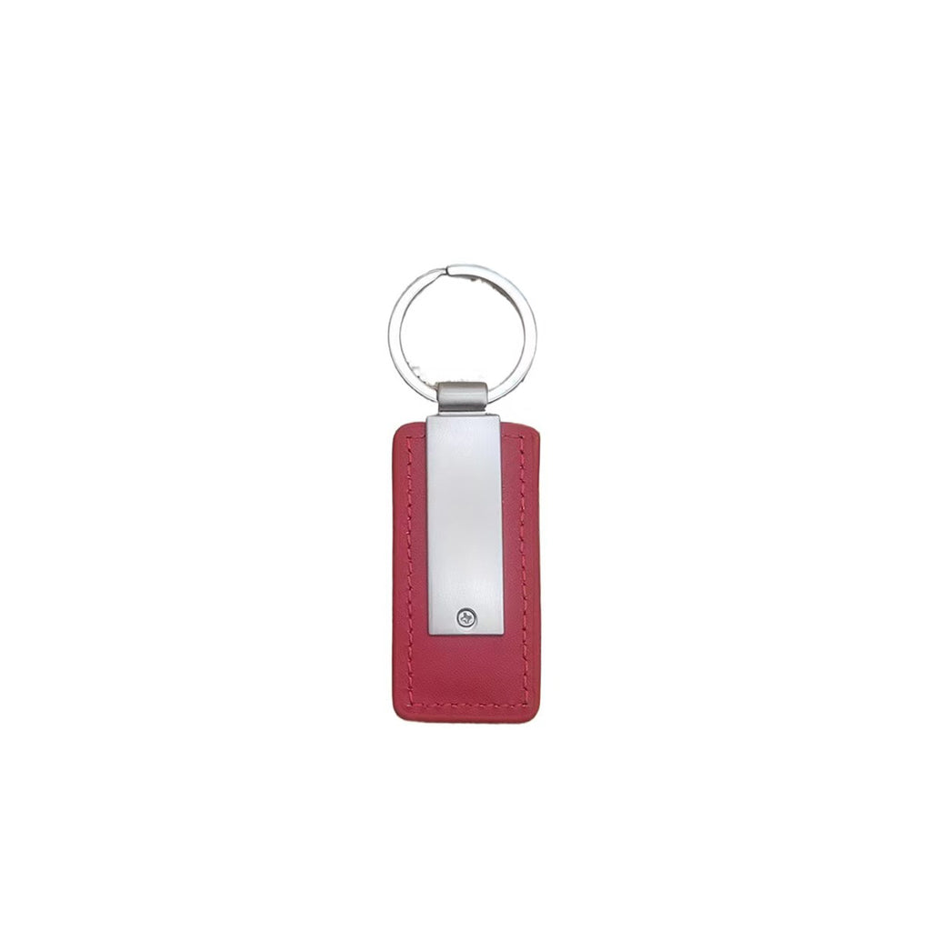 Metal Car Keychain with PU Leather